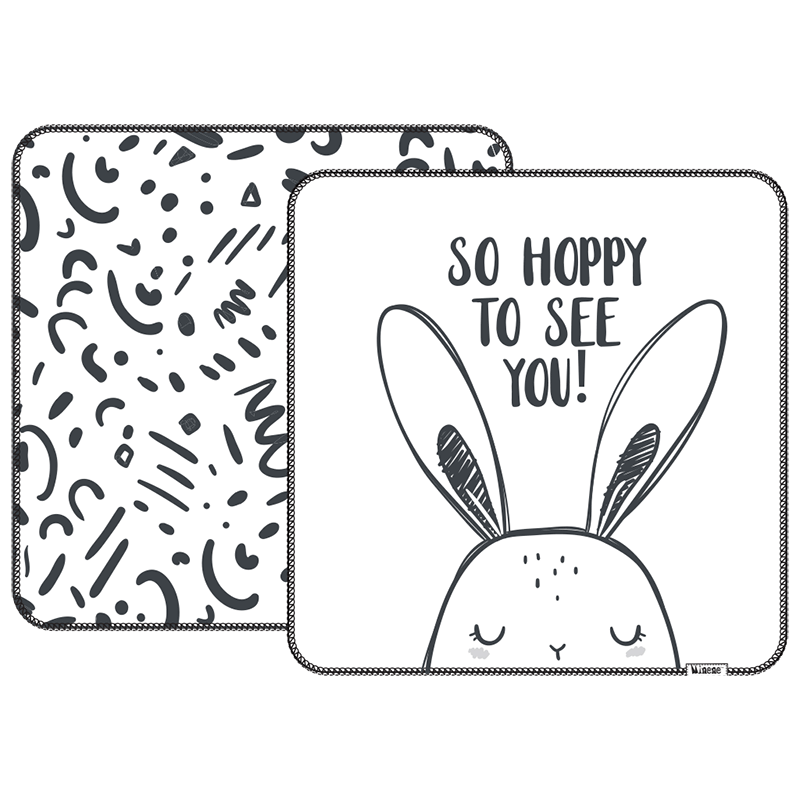 Πάνα Αγκαλιάς Βαμβακερή 76x76εκ. Black-White Minene 19308003390OS (Ύφασμα: Βαμβάκι 100%, Χρώμα: Λευκό) - Minene - 19308003390OS