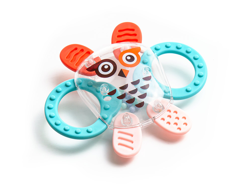 akuku Εκπαιδευτική Κουδουνίστρα-Μασητικό 10x11,5εκ. akuku A0451 - akuku - A0451