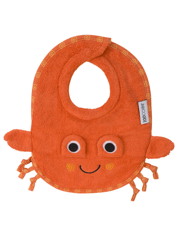 Σαλιάρα Βαμβακερή Charlie the Crab Zoocchini ZOO1807 (Ύφασμα: Βαμβάκι 100%, Χρώμα: Πορτοκαλί) - Zoocchini - ZOO1807
