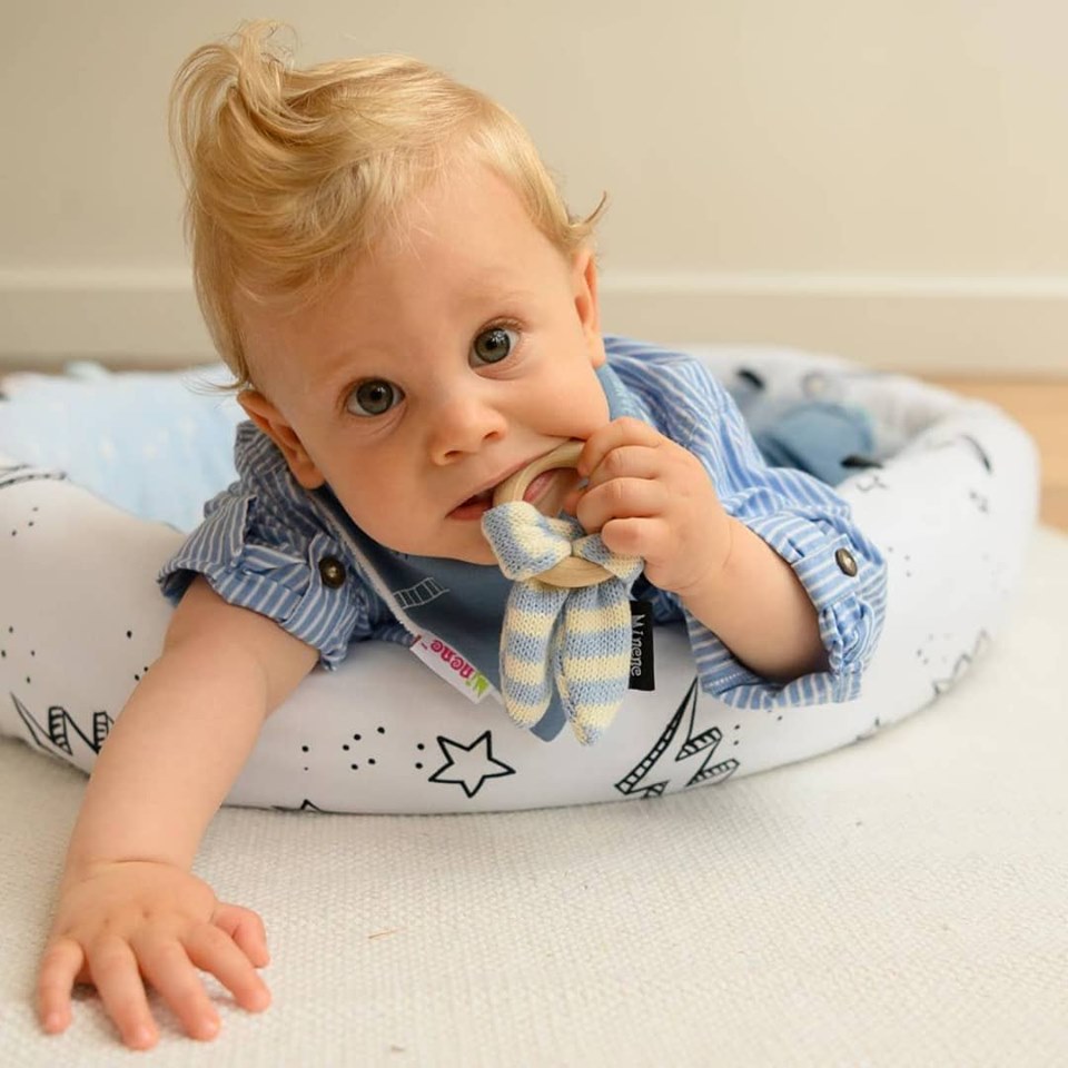 Minene Μασητικό Ξύλινο Teething Ring Σιέλ Minene 18313004110OS - Minene - 18313004110OS