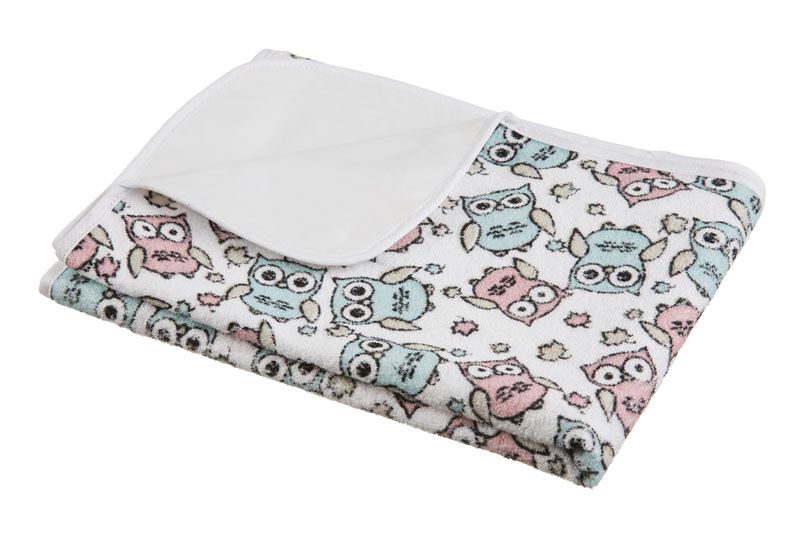 Αδιάβροχο Σελτεδάκι 50x70εκ. Με Σχέδιο Owl Ροζ-Μπλε akuku A1042-BLUE-PINK OWLS (Ύφασμα: Βαμβάκι 100%, Χρώμα: Ροζ) - akuku - A1042-BLUE-PINK OWLS
