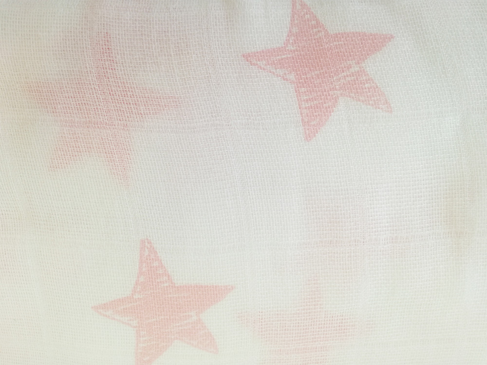 Minene Μουσελίνα Βαμβακερή 120x100εκ. Πολλαπλών Χρήσεων Ροζ Αστέρια Minene MN21301 (Ύφασμα: Βαμβάκι 100%, Χρώμα: Ροζ) - Minene - MN21301