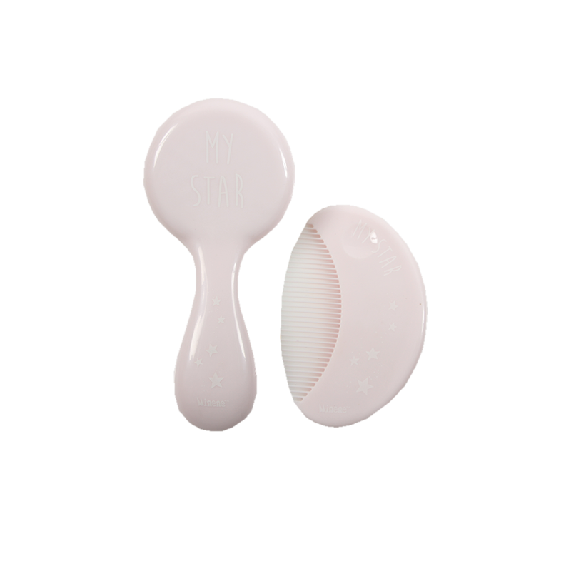 Minene Σετ Βρεφική Βούρτσα & Χτενάκι Minene Baby Set Hair Pink 18319006060OS (Χρώμα: Ροζ) - Minene - 18319006060OS