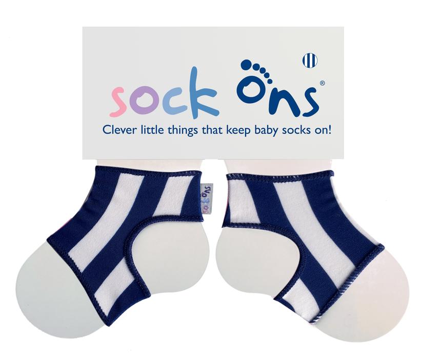 Sock ons Ζεύγος Σταθεροποιητές Καλτσών 6-12 Μηνών Μπλε Ριγέ Sock Ons SOL-NSTRIPE (Χρώμα: Μπλε, Μέγεθος: 6-12 Μηνών) - Sock ons - SOL-NSTRIPE