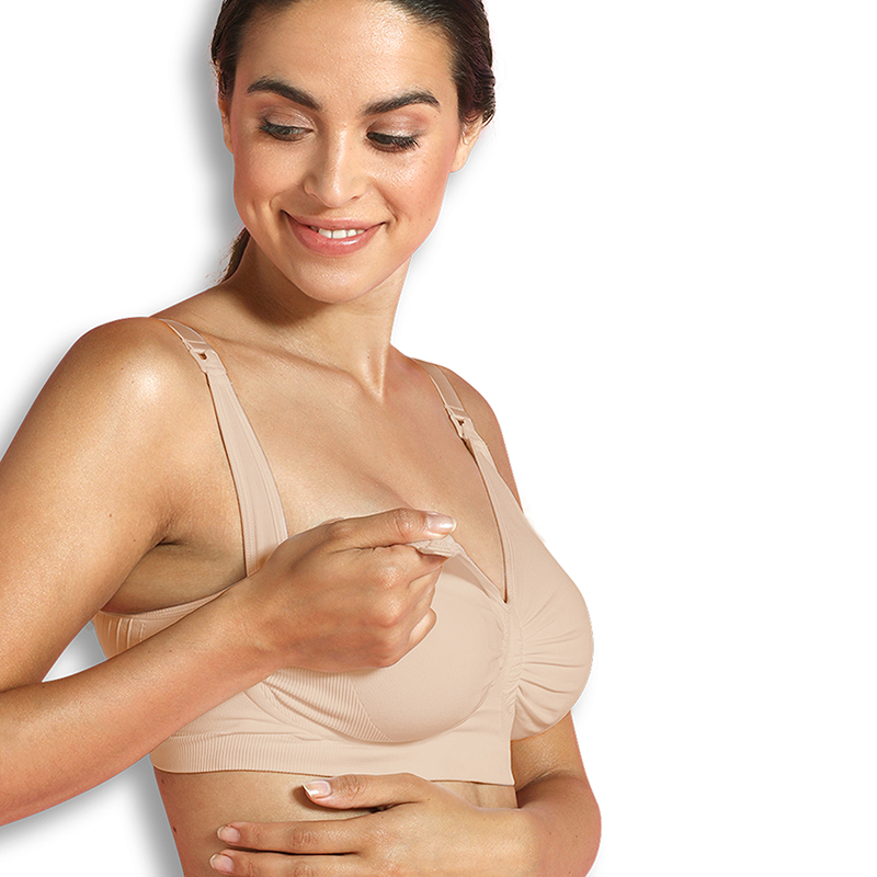Carriwell Σουτιέν Εγκυμοσύνης-Θηλασμού CarriGel™ Χωρίς Ραφές Πολυαμίδη-Ελαστάνη Honey Small Carriwell CW3130 (Χρώμα: Μπεζ, Μέγεθος: Small, Ύφασμα: 91% Πολυαμίδη-9% Ελαστάνη) - Carriwell - CW3130
