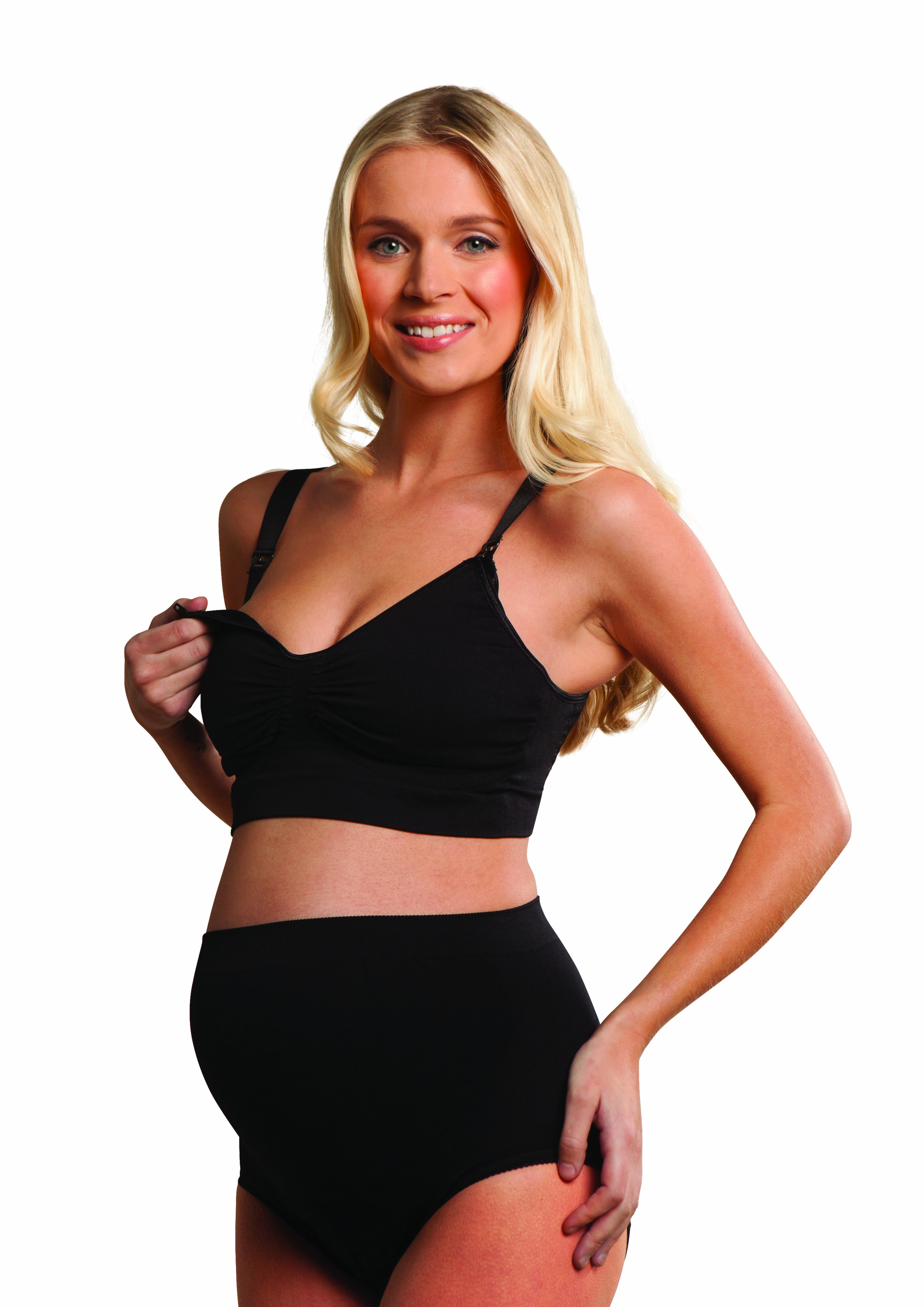 Σουτιέν Εγκυμοσύνης-Θηλασμού CarriGel™ Χωρίς Ραφές Πολυαμίδη-Ελαστάνη Μαύρο Small Carriwell CW3120 (Χρώμα: Μαύρο, Μέγεθος: Small, Ύφασμα: 91% Πολυαμίδη-9% Ελαστάνη) - Carriwell - CW3120