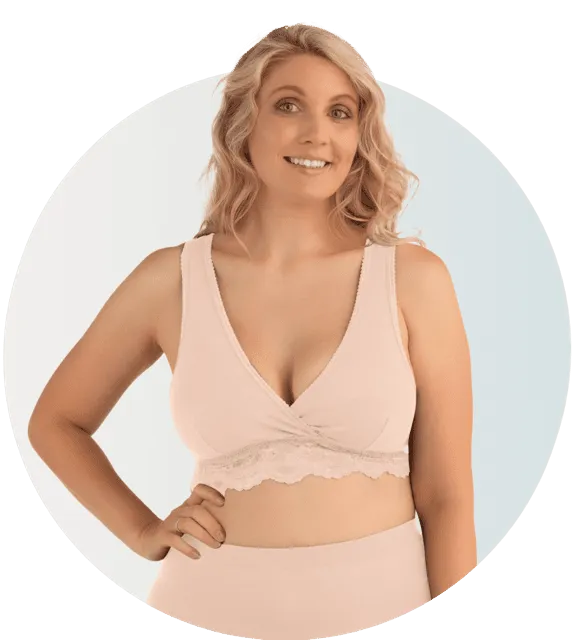 Σουτιέν Θηλασμού Organic Δαντελένιο Κρουαζέ Μπεζ Small Carriwell CW255000 (Χρώμα: Μπεζ, Μέγεθος: Small) - Carriwell - CW255000