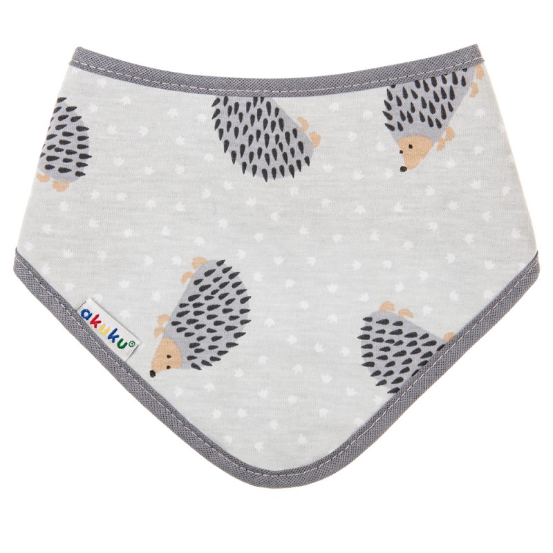 Σαλιάρα-Μπαντάνα Βαμβακερή Σκατζόχοιρος akuku A1513 (Ύφασμα: Βαμβάκι 100%, Χρώμα: Λευκό)...