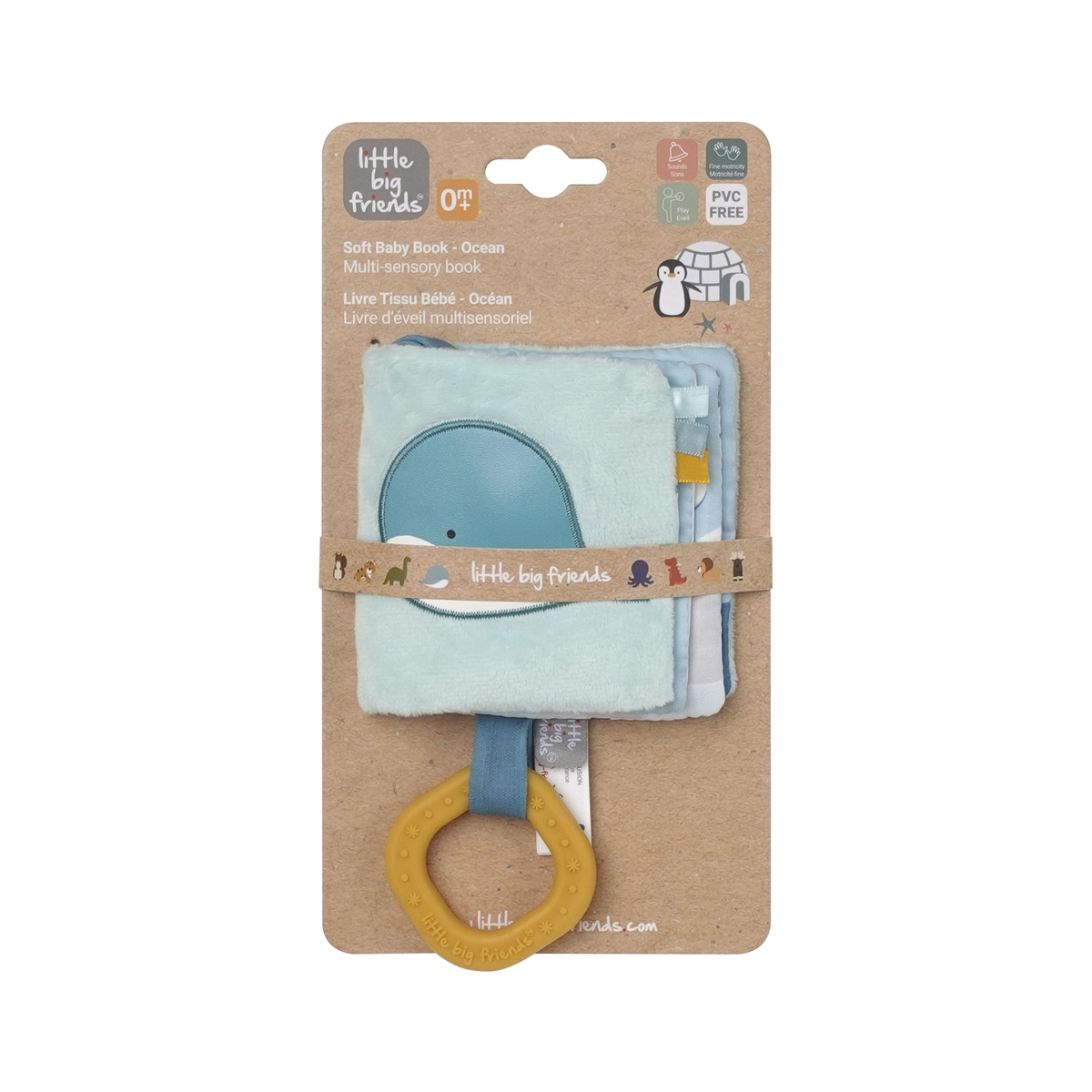 Βιβλιαράκι Μαλακό Διαδραστικό για Βρέφη Ocean Little Big Friends BTL305086 - Little Big Friends - BTL305086