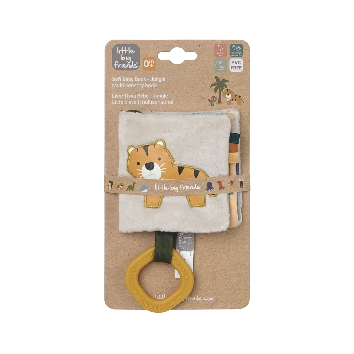 Βιβλιαράκι Μαλακό Διαδραστικό για Βρέφη Jungle Little Big Friends BTL305062 - Little Big Friends - BTL305062