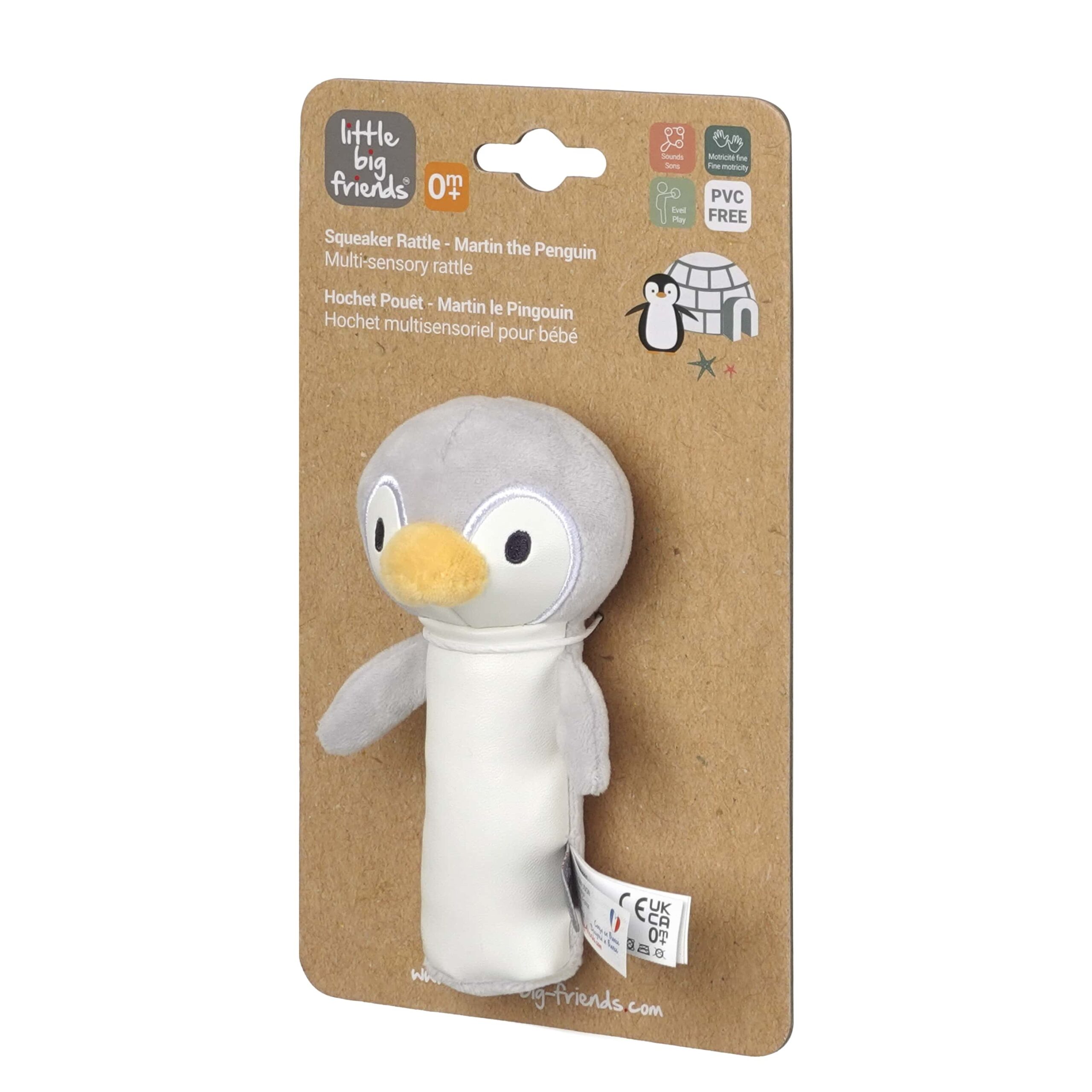 Little Big Friends Κουδουνίστρα Squeaker Βελούδινη Ocean Little Big Friends BTL304997 - Little Big Friends - BTL304997