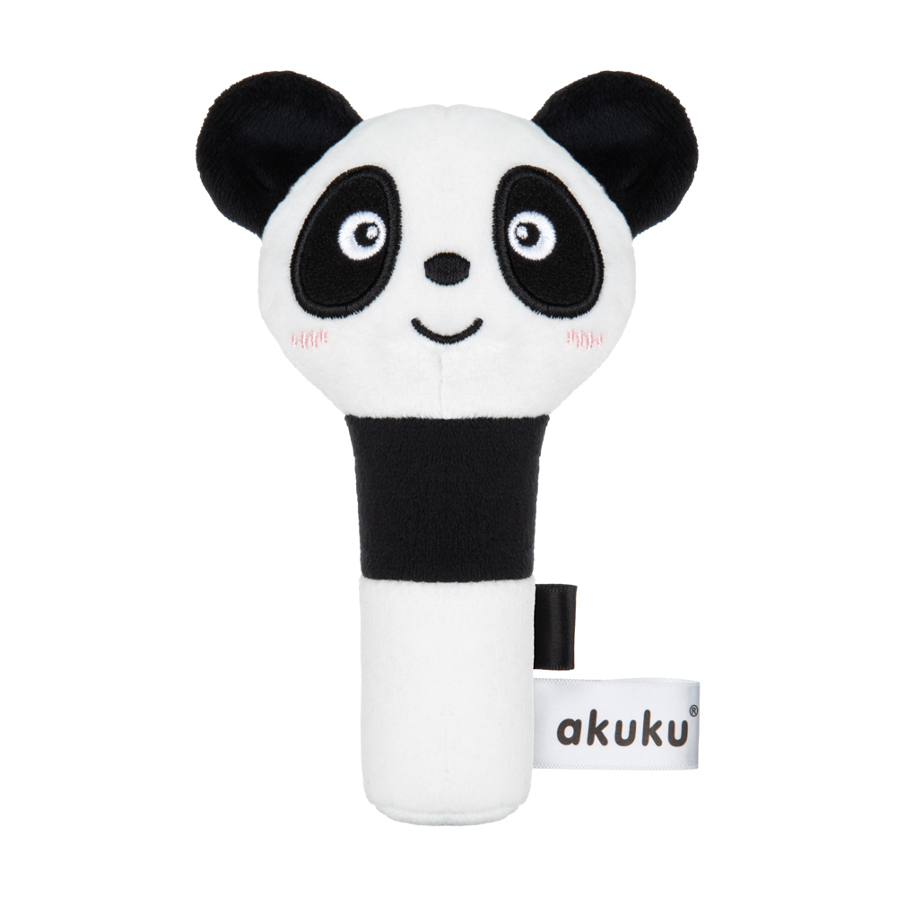 Βελούδινη Κουδουνίστρα Squeaker Panda akuku A0706 - akuku - A0706