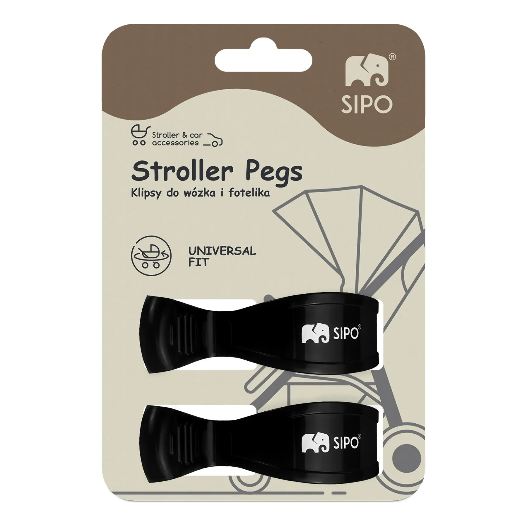 Σετ Κλιπ Πολυλειτουργικά Για Το Καρότσι Black Sipo SIP-SCA-20BL (Χρώμα: Μαύρο) - Sipo - SIP-SCA-20BL