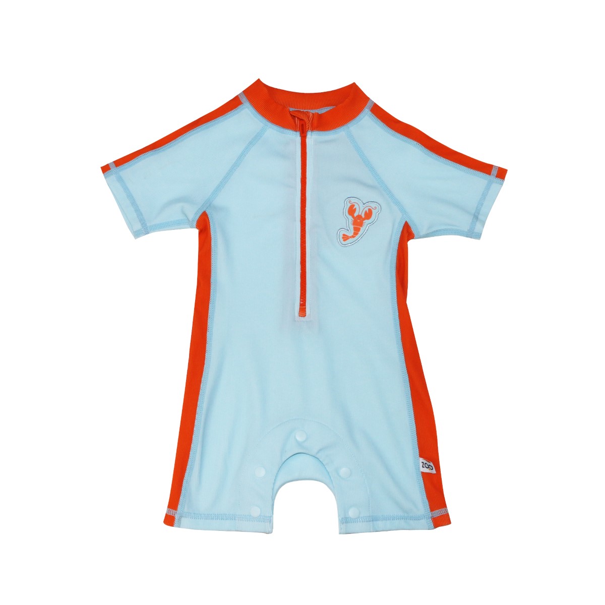 Ολόσωμο Μαγιό Κοντομάνικο Surf Suit 12-24μηνών Lobster Light Blue Zoocchini ZOO12804 (Μέγεθος: 12-24 Μηνών) - Zoocchini - ZOO12804-12-24M