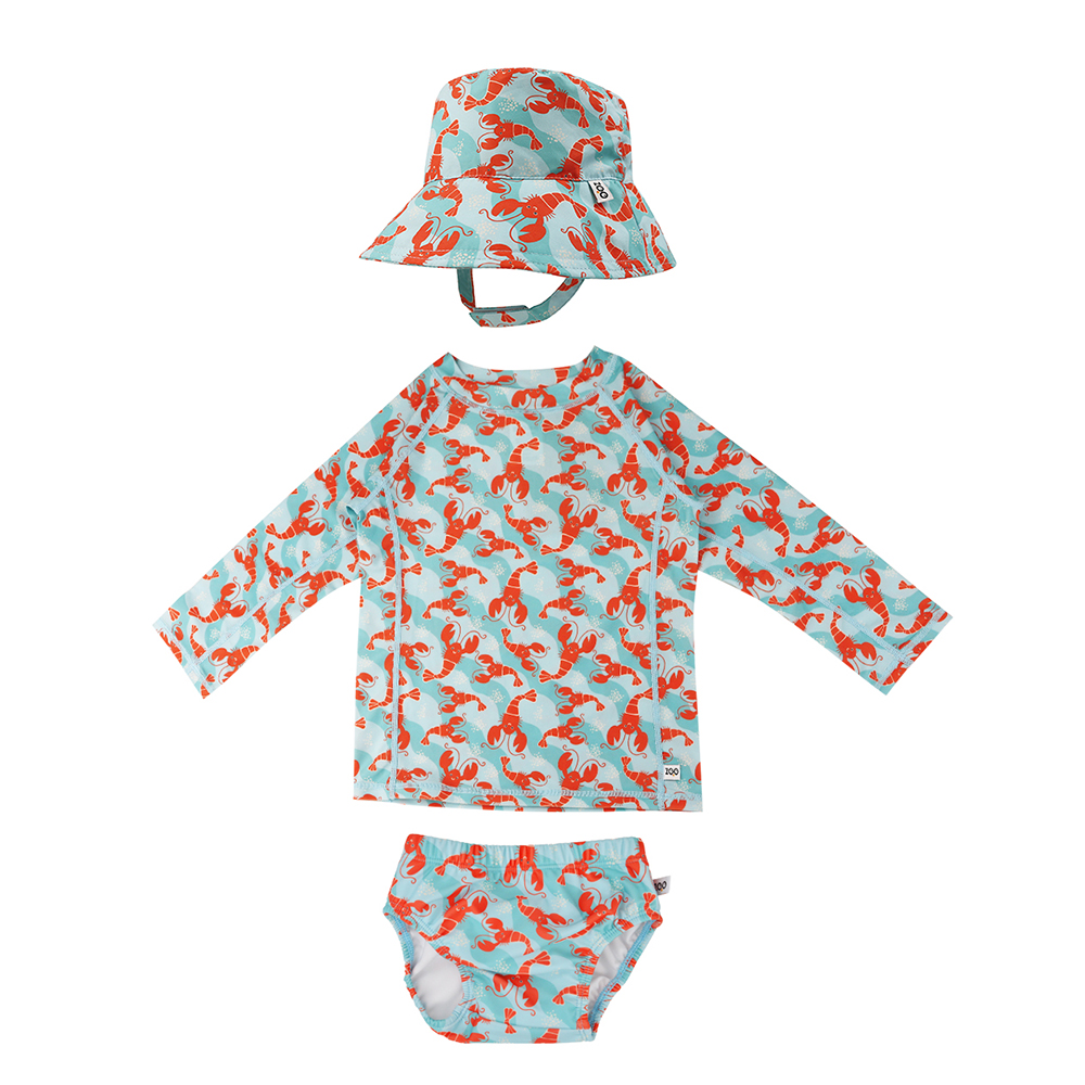 Σετ Μαγιό Πάνα Με Καπέλο Και Μπλούζα UV 12-24μηνών Lobster Zoocchini ZOO16023 (Μέγεθος: 12-24 Μηνών) - Zoocchini - ZOO16023-12-24M