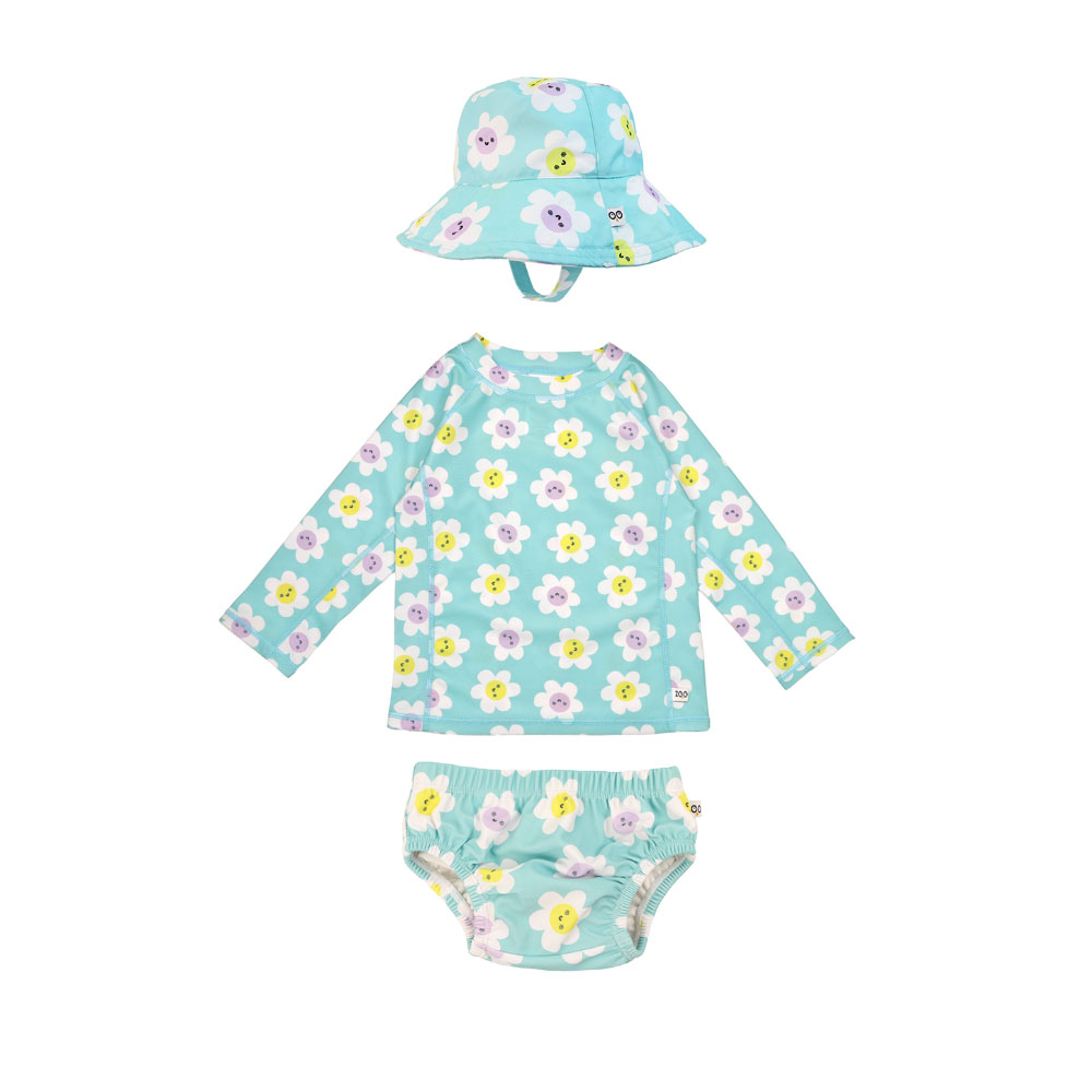Σετ Μαγιό Πάνα Με Καπέλο Και Μπλούζα UV 12-24μηνών Daisy Zoocchini ZOO16015 (Μέγεθος: 12-24 Μηνών) - Zoocchini - ZOO16015-12-24M