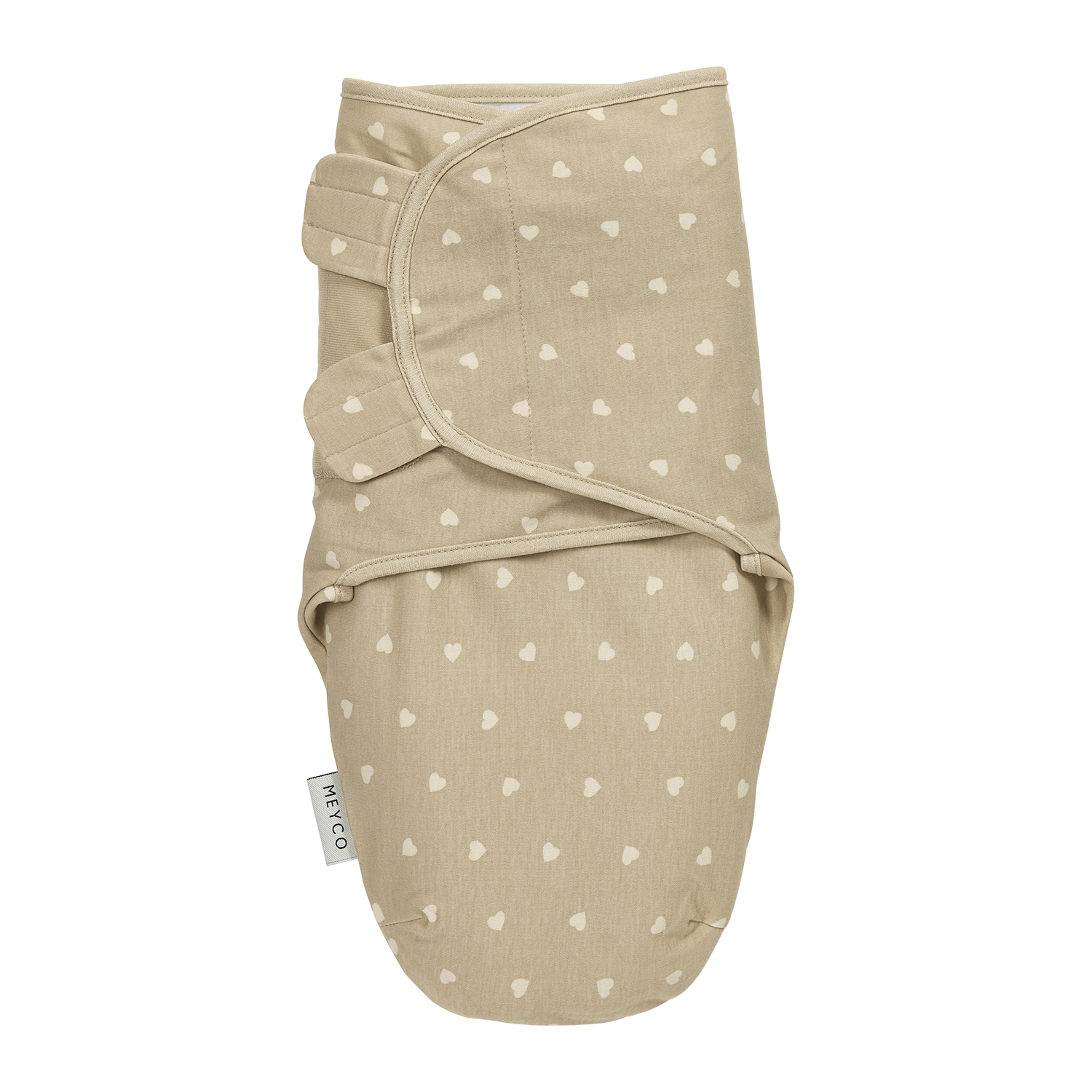 Υπνόσακος Βρεφικός Βαμβακερός 1.0Tog Ιδανικός Για Φάσκιωμα 0-3 Μηνών/50-62εκ. Swaddle Sweet Heart Sand Meyco MEY-155.225.CU.01A (Ύφασμα: Βαμβάκι 100%) - Meyco - MEY-155.225.CU.01A