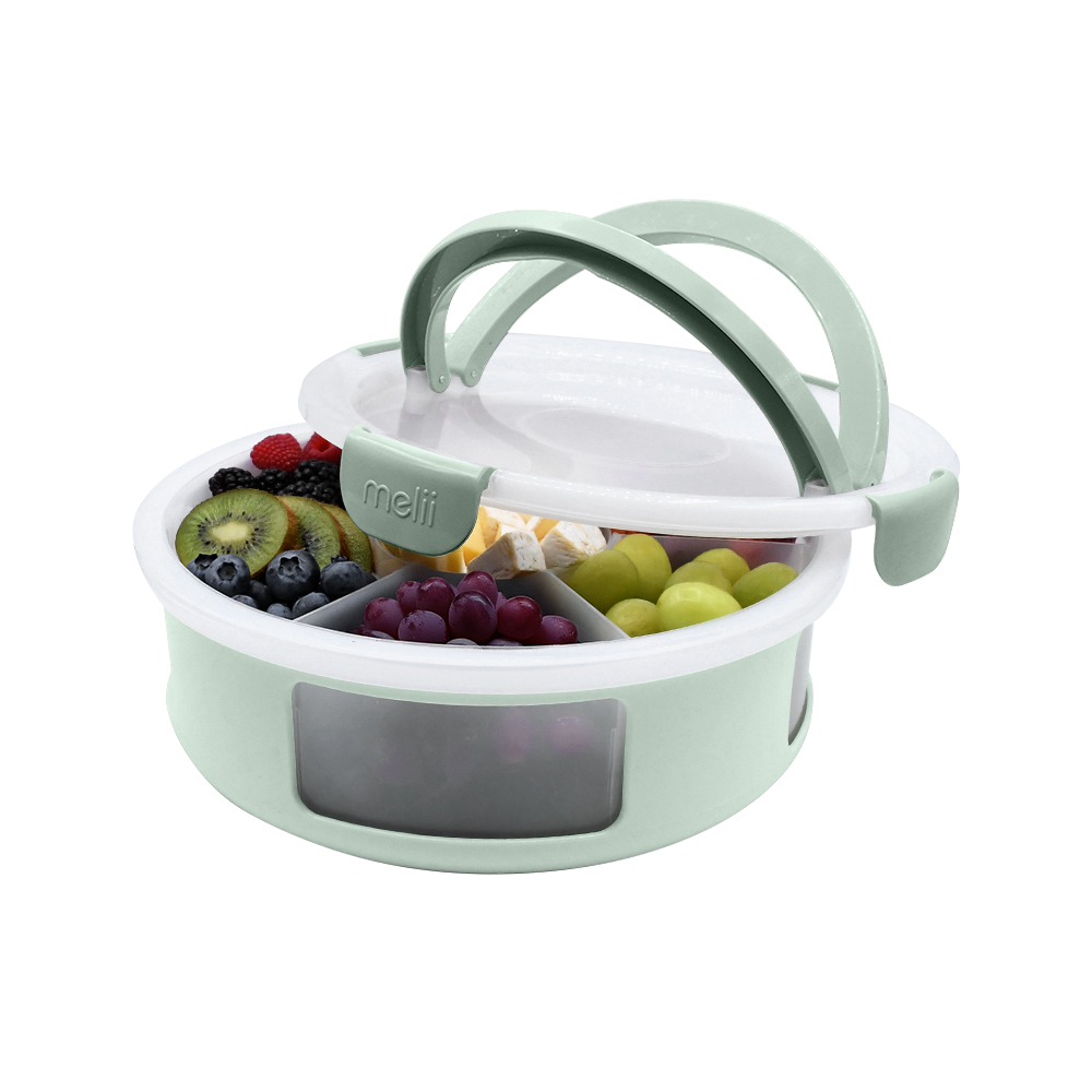 Στρογγυλό Snackle Box Με Χωρίσματα 5lt Sage Melii MEL26320 (Χρώμα: Sage) - Melii - MEL26320