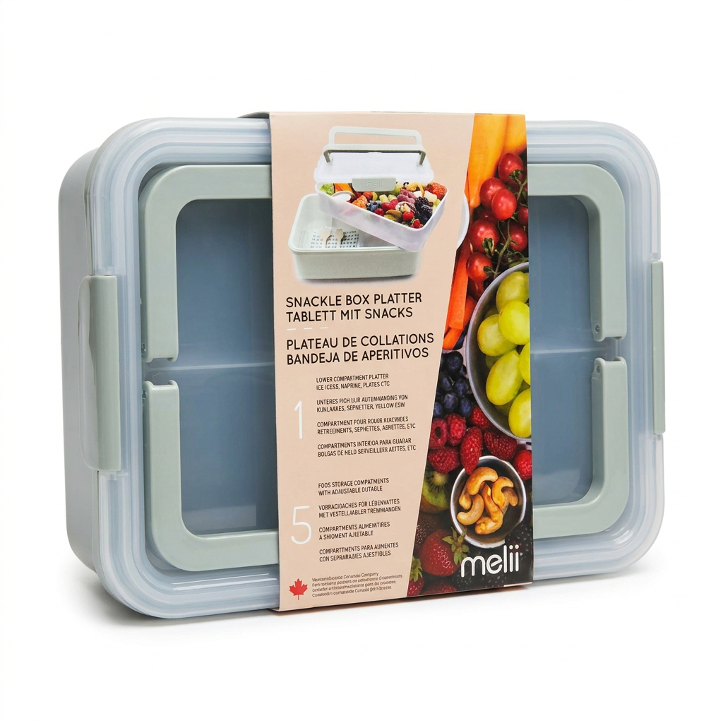 Ορθογώνιο Snackle Box Με Χωρίσματα 9lt Sage Melii MEL26220 (Χρώμα: Sage) - Melii - MEL26220