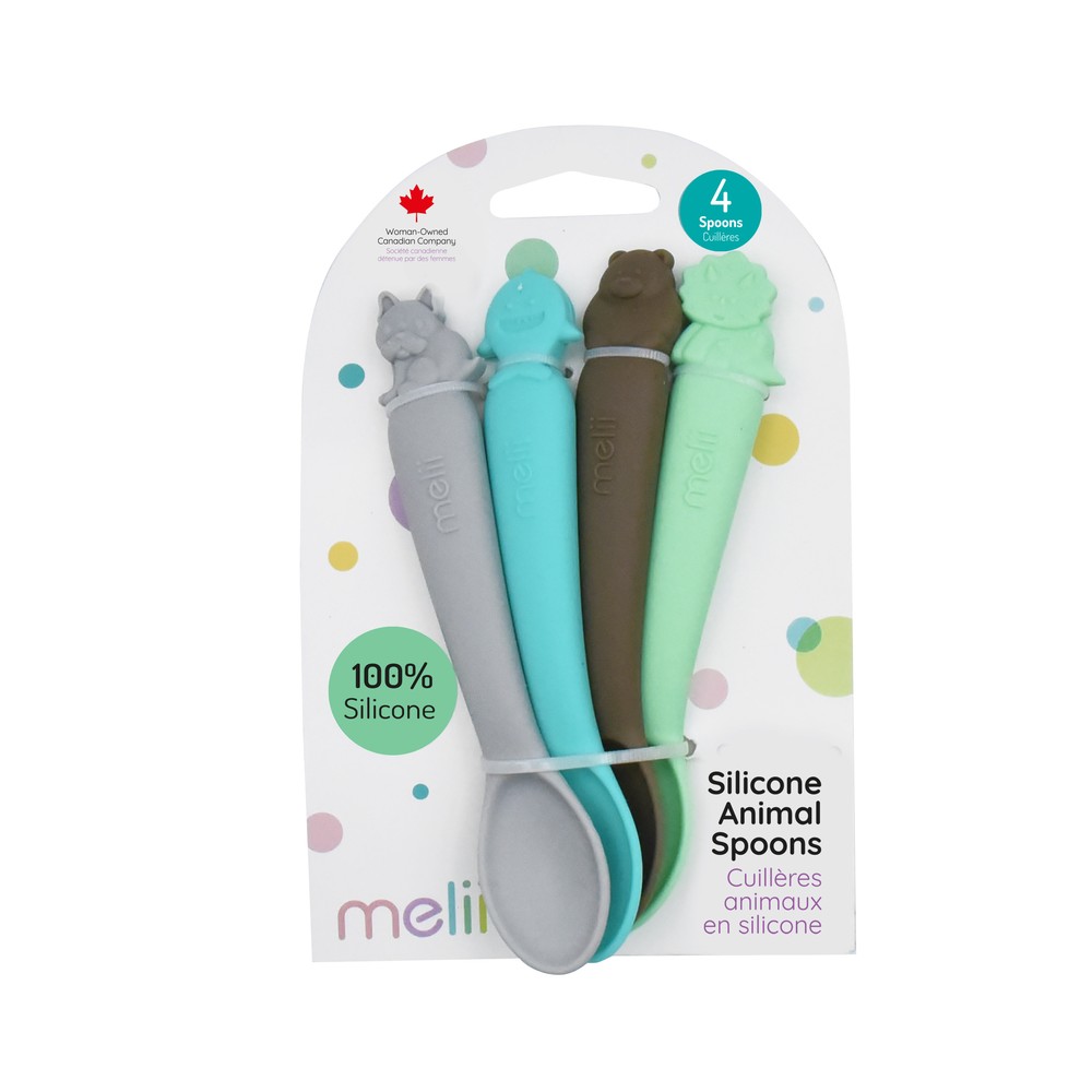 Σετ 4τμχ Κουτάλια Σιλικόνης Mε Ζωάκια Melii MEL28010 (Υλικό: Σιλικόνη) - Melii - MEL28010