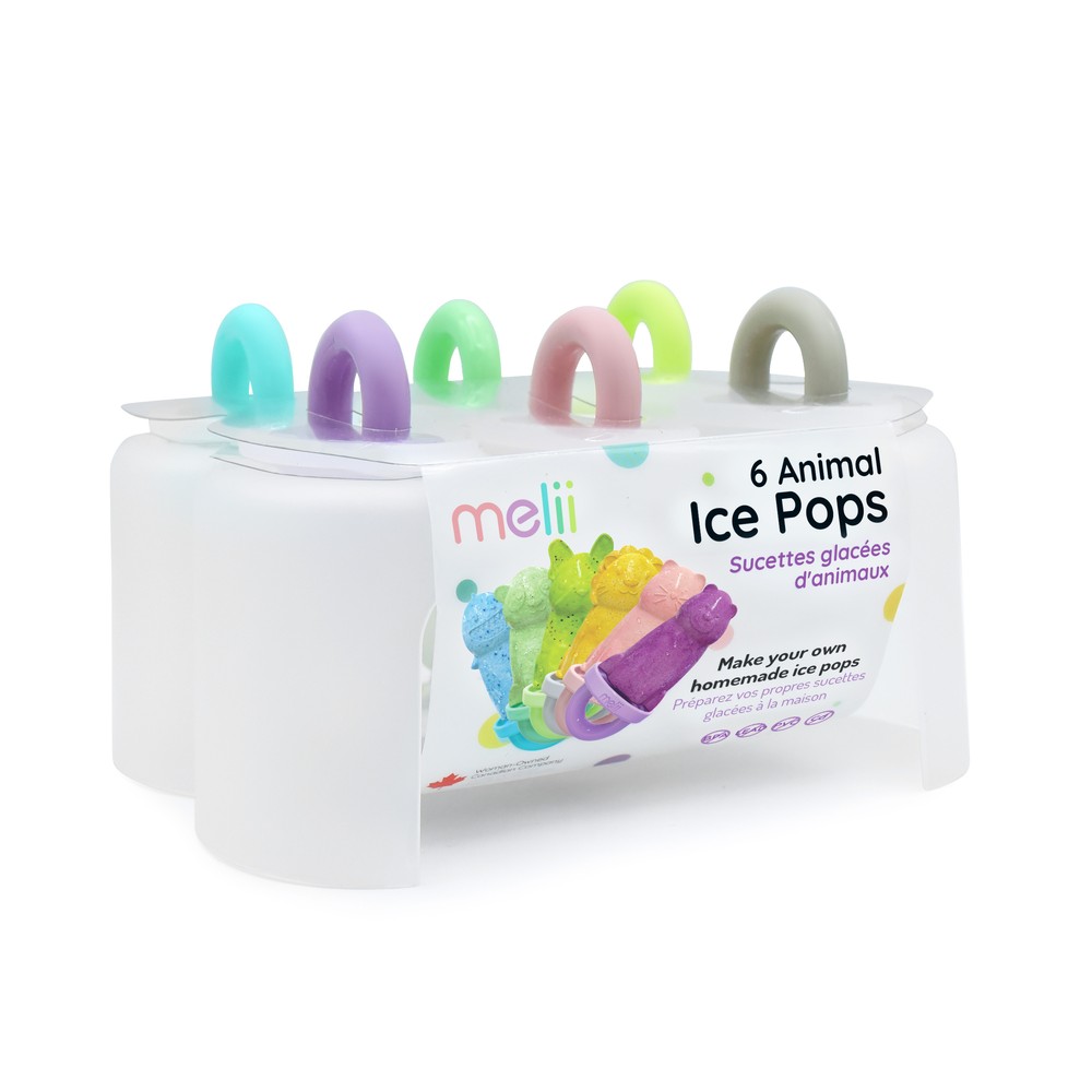 Σετ 6τμχ Θήκες Για Γρανίτες-Παγωτά Animal Ice Pops with Tray Melii MEL19300 - Melii - MEL19300