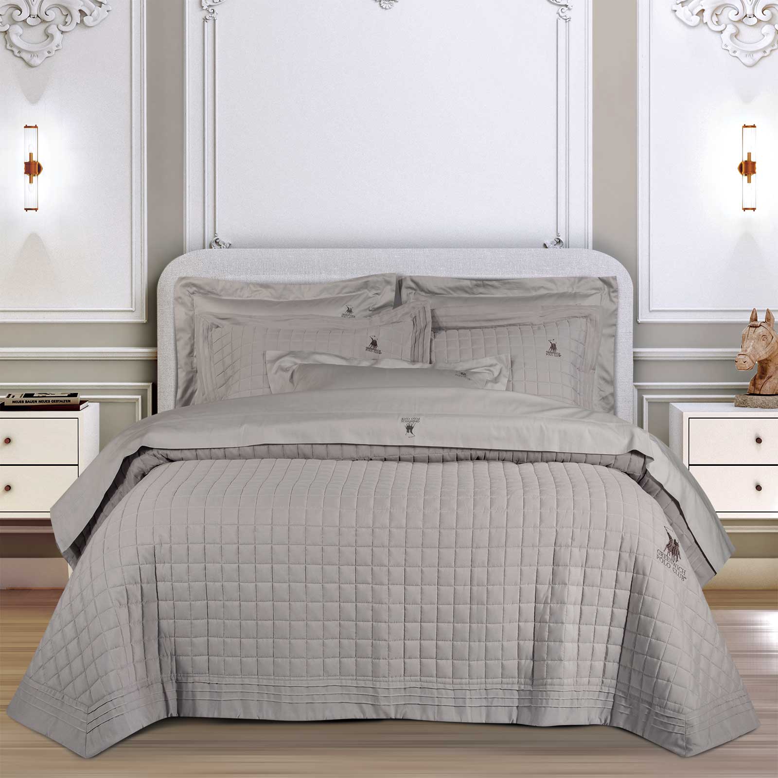 Κουβερλί Microfiber King 240x250εκ. Classic 2356 Taupe 