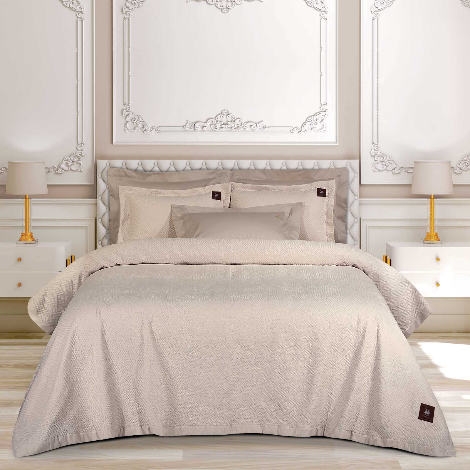 Κουβερλί Microfiber King 240x250εκ. Essential 4451 Beige Greenwich Polo Club (Ύφασμα: Microfiber, Χρώμα: Μπεζ, Μέγεθος: King Size) - Greenwich Polo Club - 202000304451