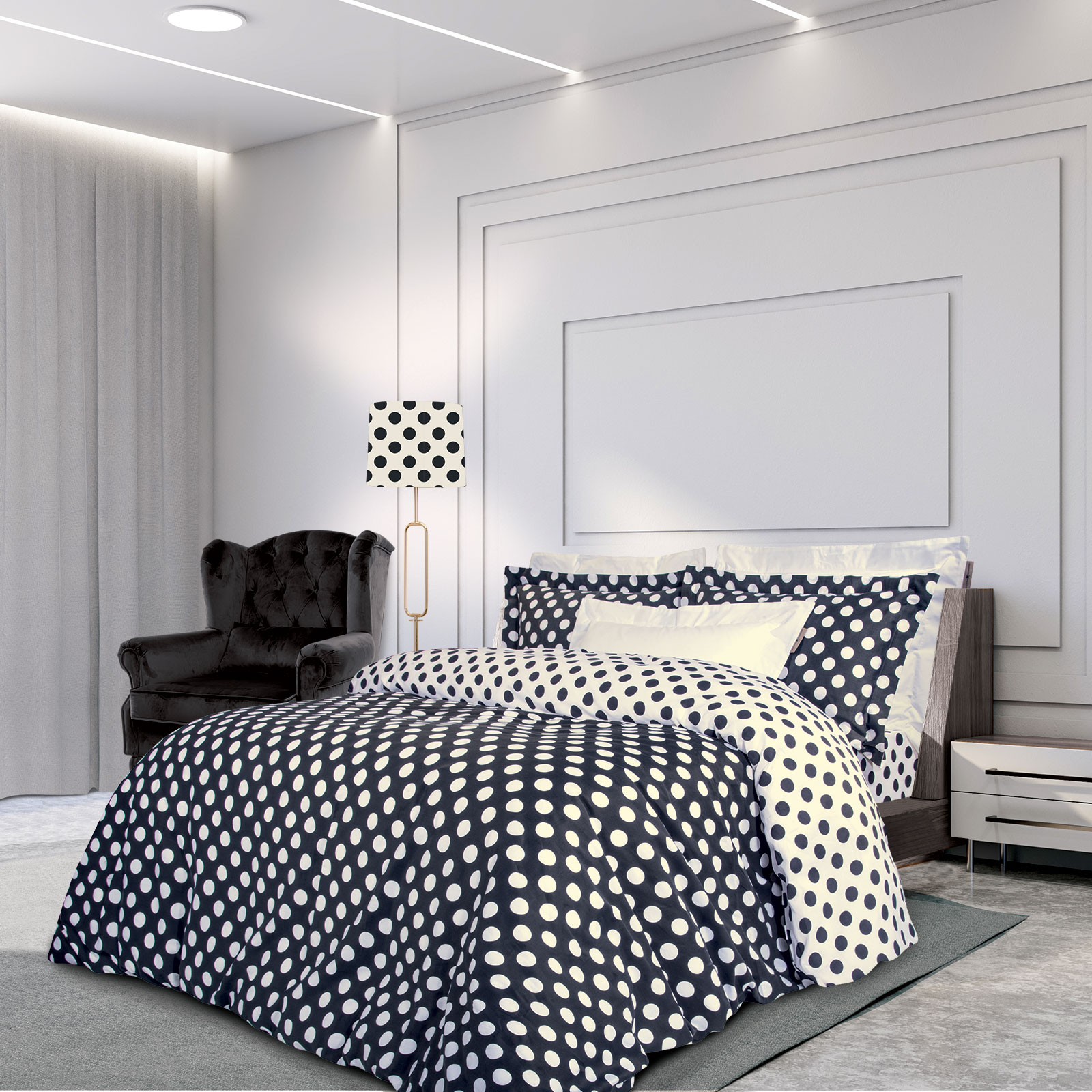 Σετ Σεντόνια Βαμβακοσατέν Υπέρδιπλα 240x260εκ. Premium 2126 Greenwich Polo Club (Ύφασμα: Βαμβακοσατέν, Τύπος κατωσέντονου: Χωρίς Λάστιχο, Χρώμα: Μαύρο, Μέγεθος: Υπέρδιπλα) - Greenwich Polo Club - 202100202126