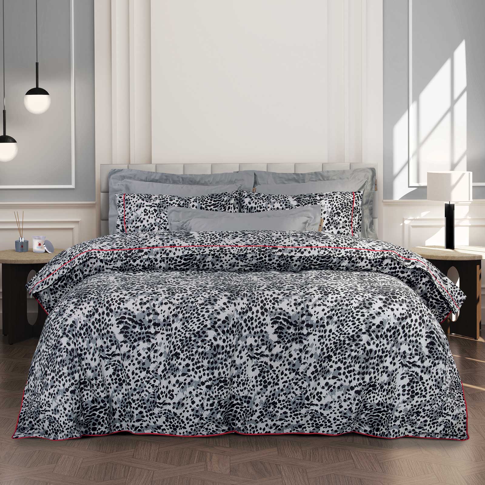 Σετ Σεντόνια Polycotton Υπέρδιπλα 240x260εκ. Essential 2165 Γκρι-Μαύρο Greenwich Polo Club (Τύπος κατωσέντονου: Χωρίς Λάστιχο, Χρώμα: Μαύρο, Ύφασμα: 70% Βαμβάκι-30% Polyester, Μέγεθος: Υπέρδιπλα) - Greenwich Polo Club - 202100202165