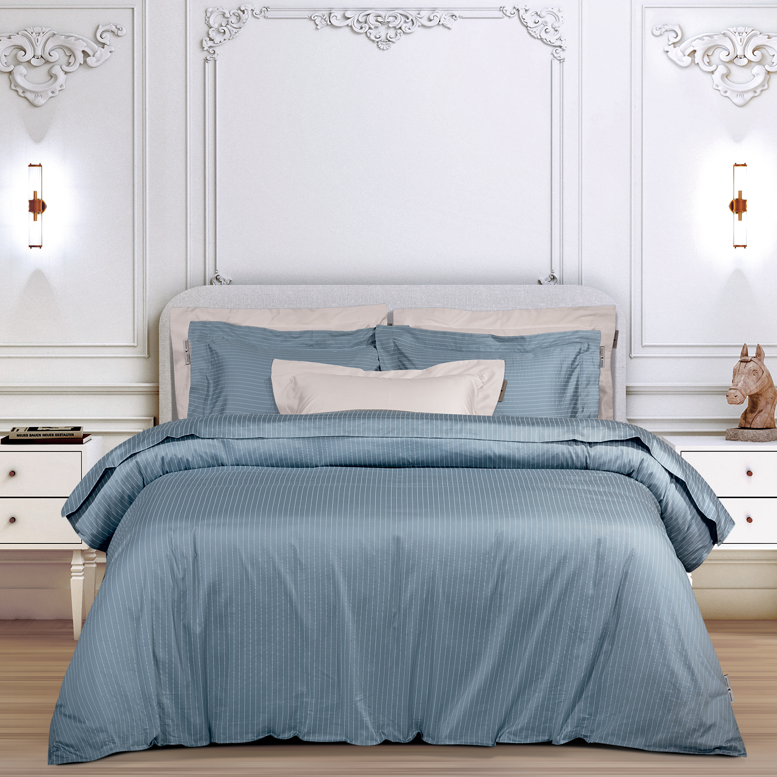 Σετ Σεντόνια Βαμβακoσατέν Υπέρδιπλα 240x270εκ. Classic 