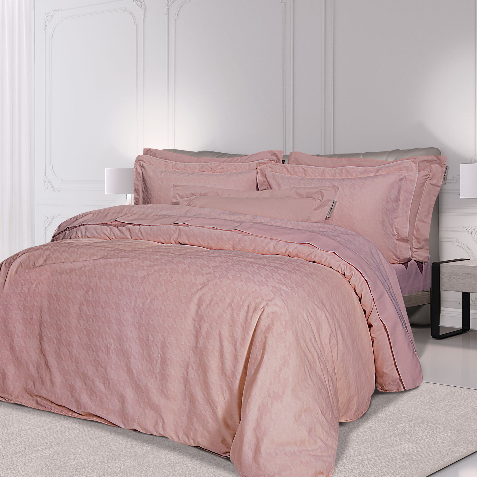 Σετ Σεντόνια Βαμβακοσατέν King 260x280εκ. Premium 2151 Ροζ Greenwich Polo Club (Ύφασμα: Βαμβακοσατέν, Τύπος κατωσέντονου: Χωρίς Λάστιχο, Χρώμα: Ροζ, Μέγεθος: King Size) - Greenwich Polo Club - 202100302151