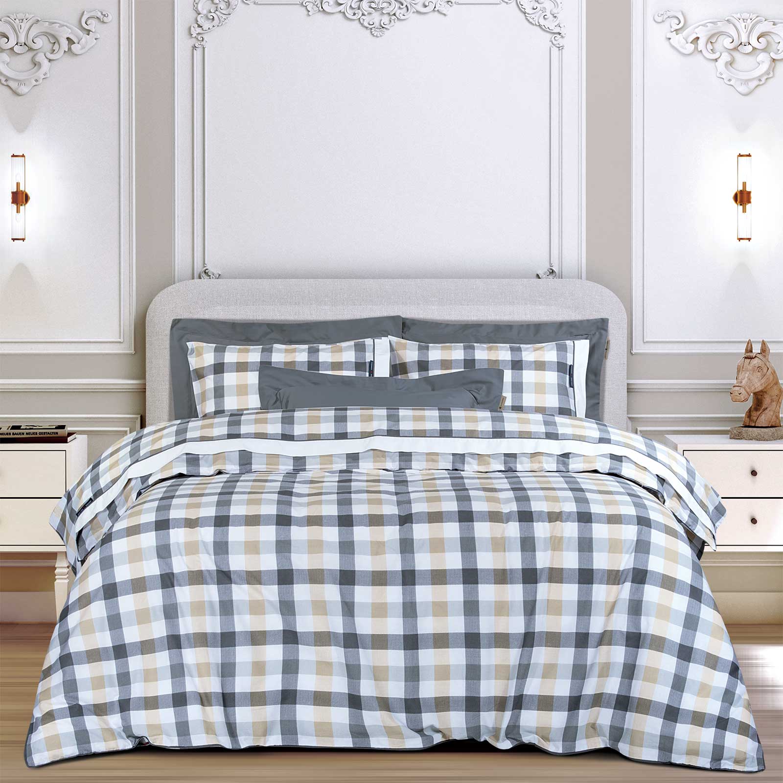 Greenwich Polo Club - ΣΗΜΑΝΤΙΚΟ: Σε περίπτωση διαφοράς τιμής από το κατάστημα ισχύει παντα και μόνο η τιμή του καταστήματος Σετ Σεντόνια Βαμβακερά King 260x280εκ. Εssential 2265 Μ