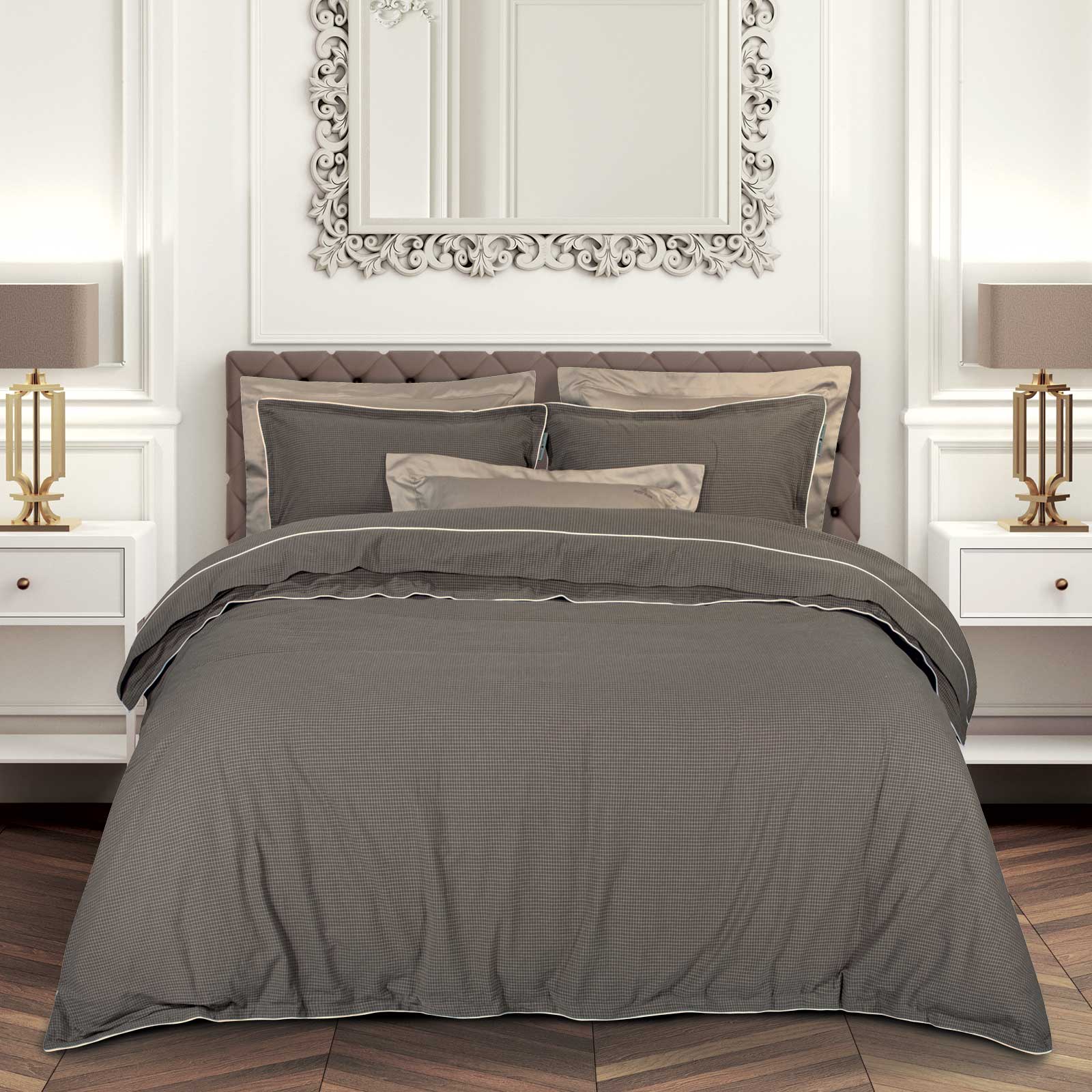 Σετ Σεντόνια Βαμβακερά King 250x270εκ. Essential 2375 Dark Taupe Greenwich Polo Club (Ύφασμα: Βαμβάκι 100%, Τύπος κατωσέντονου: Χωρίς Λάστιχο, Μέγεθος: King Size, Χρώμα: Taupe) - Greenwich Polo Club - 202100302375