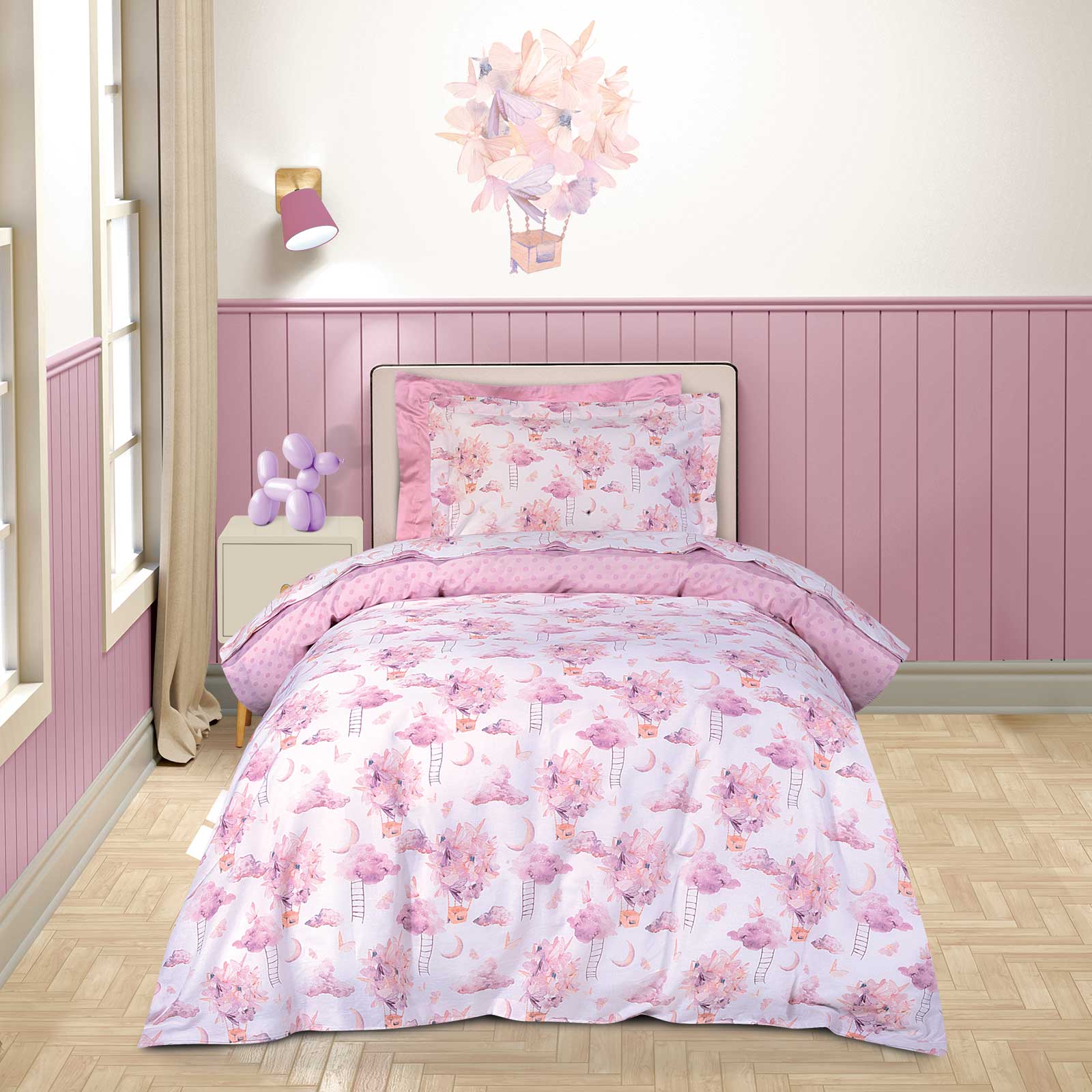 Σετ Σεντόνια Βαμβακερά Μονά 170x260εκ. Essential 8864 Pink Greenwich Polo Club (Ύφασμα: Βαμβάκι 100%, Τύπος κατωσέντονου: Χωρίς Λάστιχο, Χρώμα: Ροζ) - Greenwich Polo Club - 202109108864