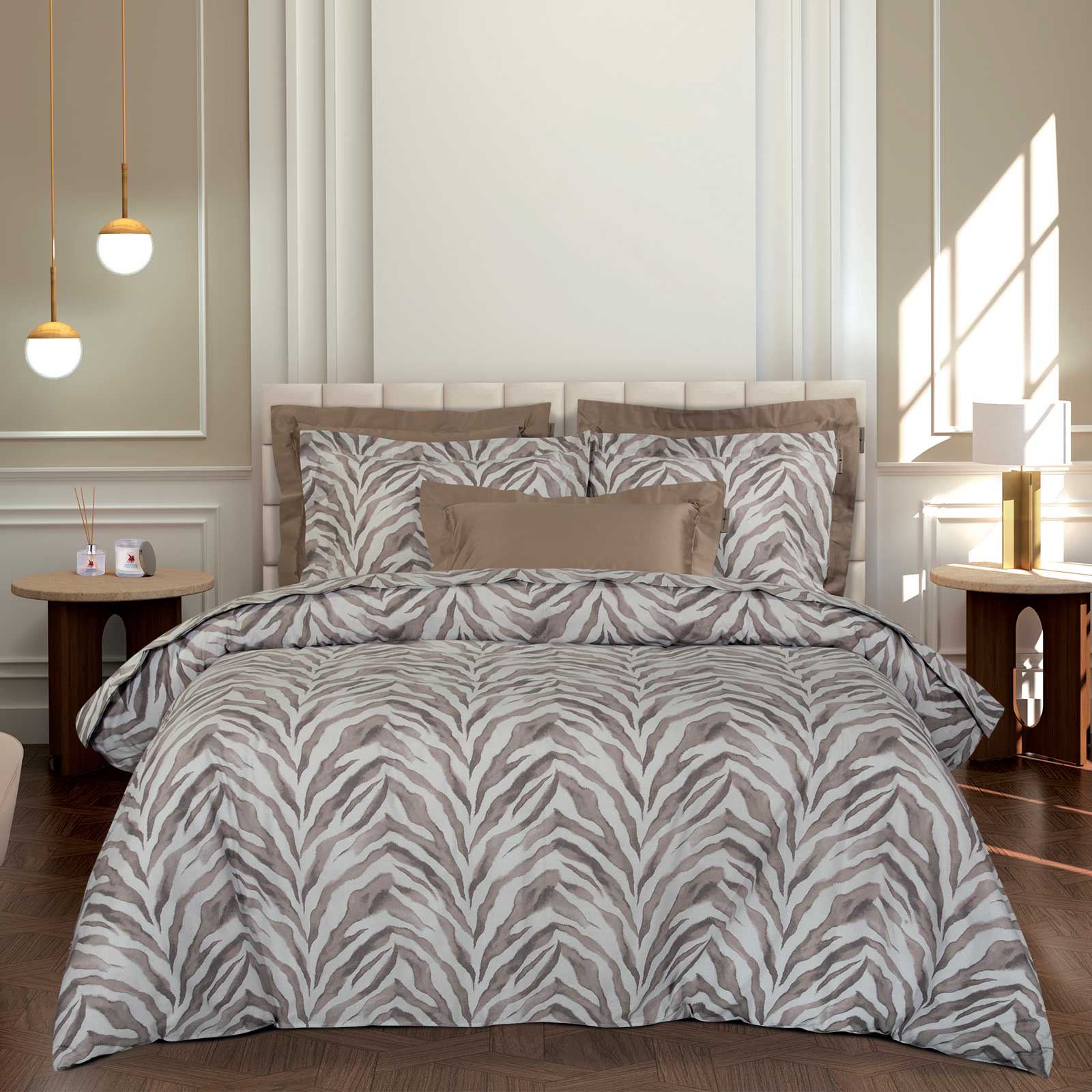 Παπλωματοθήκη Βαμβακερή King 240x260εκ. Loft 2377 Brown Greenwich Polo Club (Ύφασμα: Βαμβάκι 100%, Χρώμα: Καφέ, Μέγεθος: King Size) - Greenwich Polo Club - 206000302377