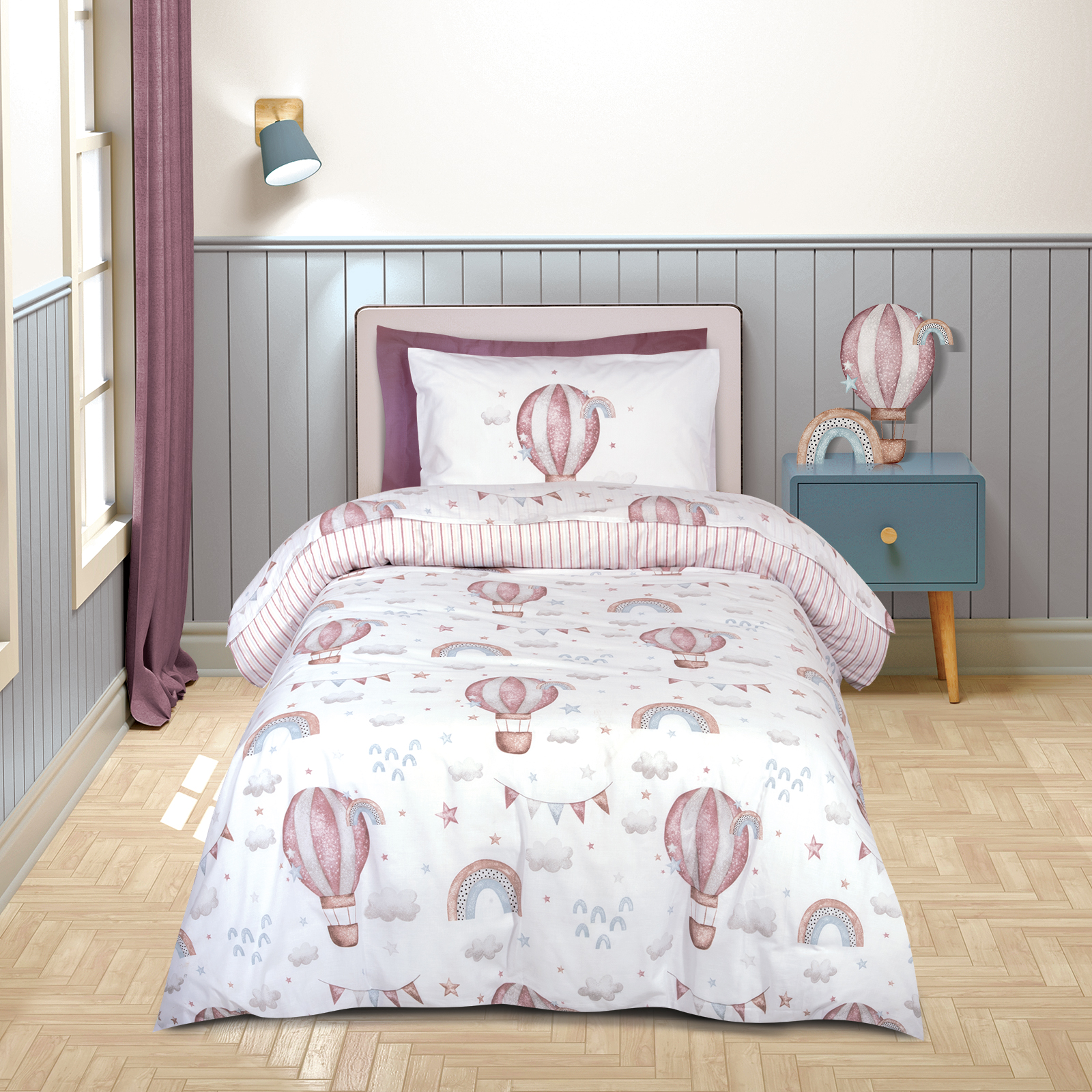 Σετ Παπλωματοθήκη Polycotton Μονή 160x240εκ. Essential 