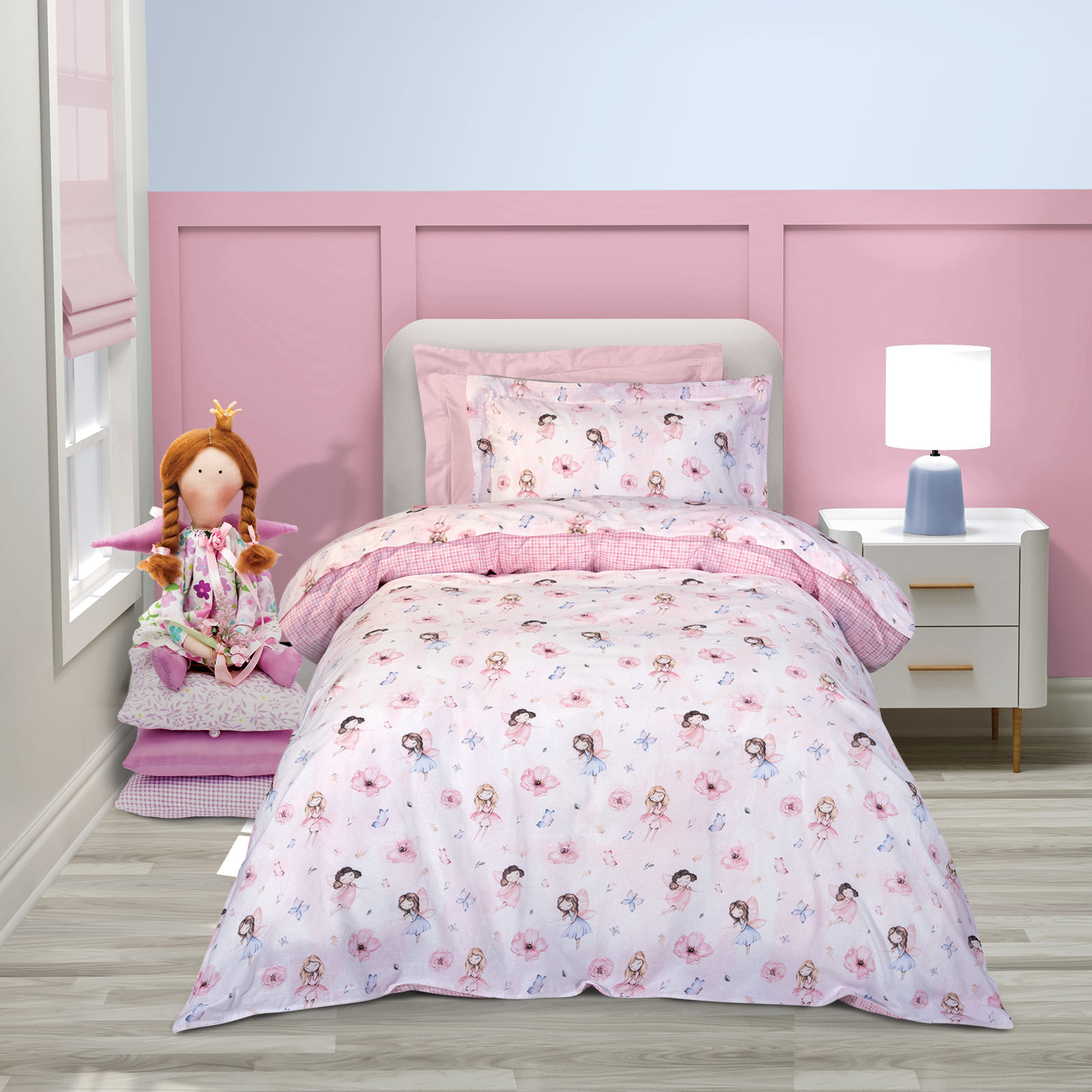 Διακόσμηση παιδικού δωματίου 24home - ΣΗΜΑΝΤΙΚΟ: Σε περίπτωση διαφοράς τιμής από το κατάστημα ισχύει παντα και μόνο η τιμή του καταστήματος Σετ Παπλωματοθήκη Βαμβακερή Μονή 160x240εκ. Essential 8