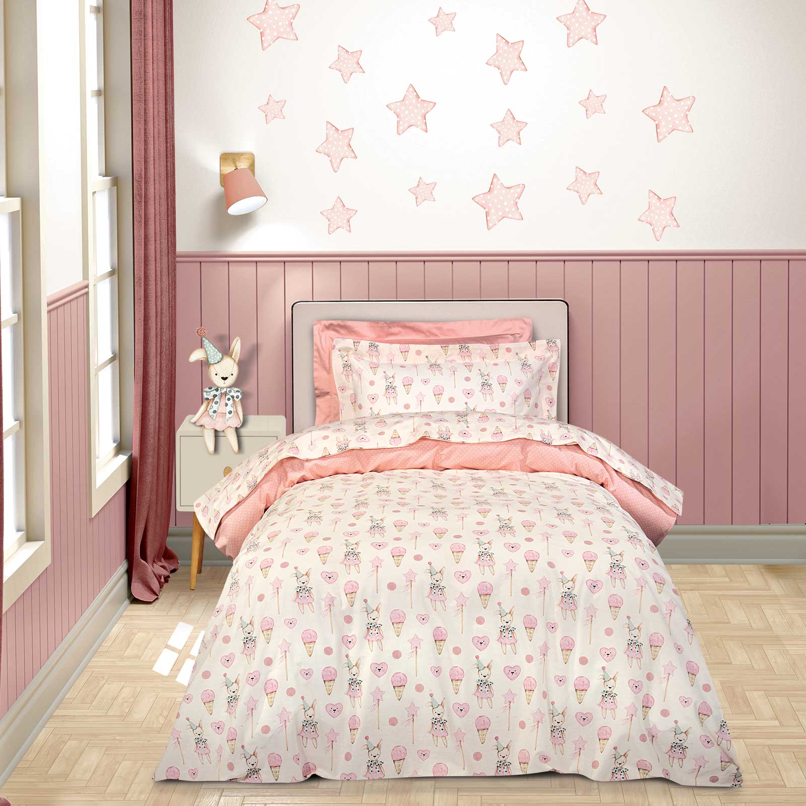 Διακόσμηση παιδικού δωματίου 24home - ΣΗΜΑΝΤΙΚΟ: Σε περίπτωση διαφοράς τιμής από το κατάστημα ισχύει παντα και μόνο η τιμή του καταστήματος Σετ Παπλωματοθήκη Βαμβακερή Μονή 160x240εκ. Essential 8