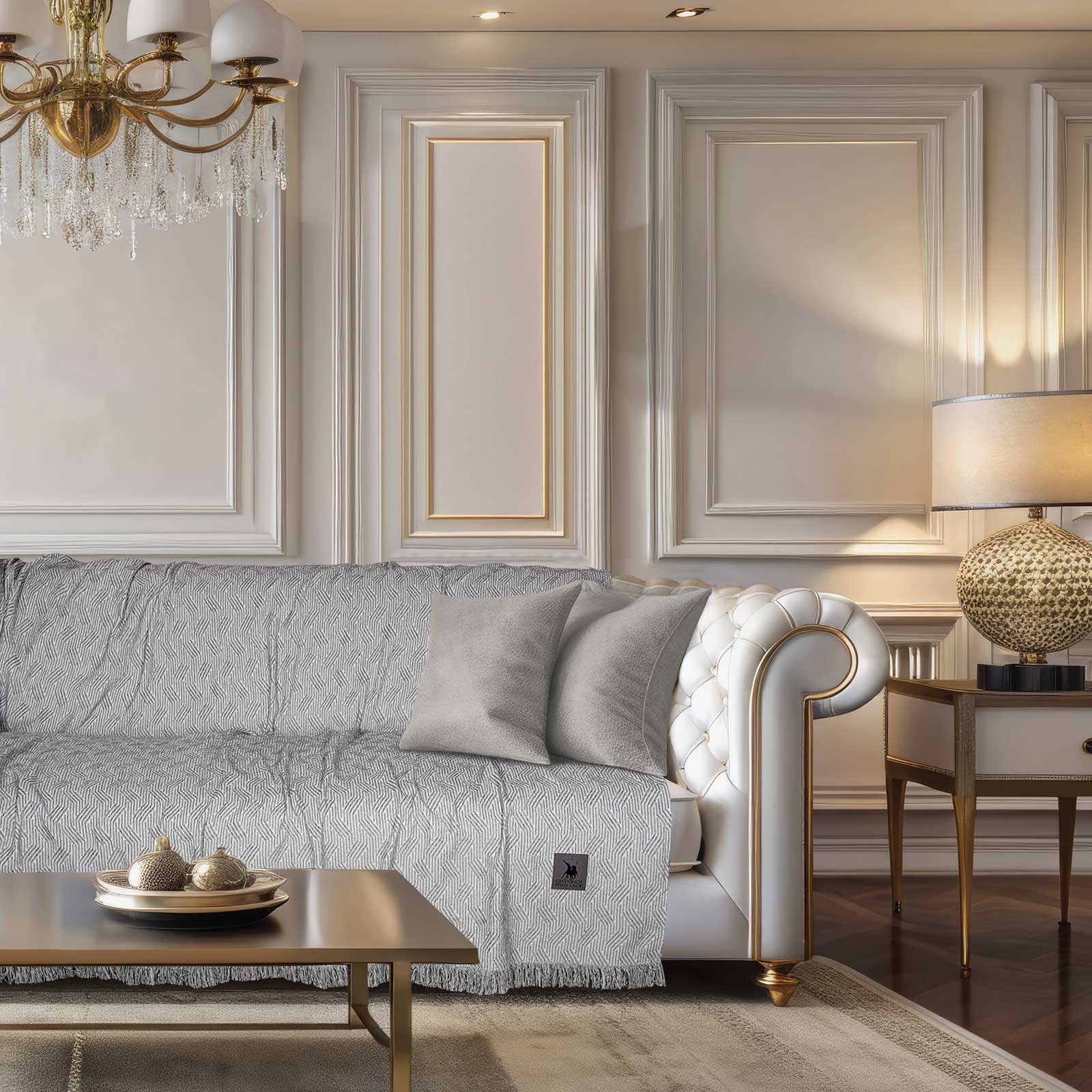 Ριχτάρι Chenille Διθέσιος 180x250εκ. Essential 3950 Grey Greenwich Polo Club (Χρώμα: Γκρι, Ύφασμα: 70% Ακρυλικό Σενίλ-20% Βαμβάκι-10% Polyester) - Greenwich Polo Club - 206182503950