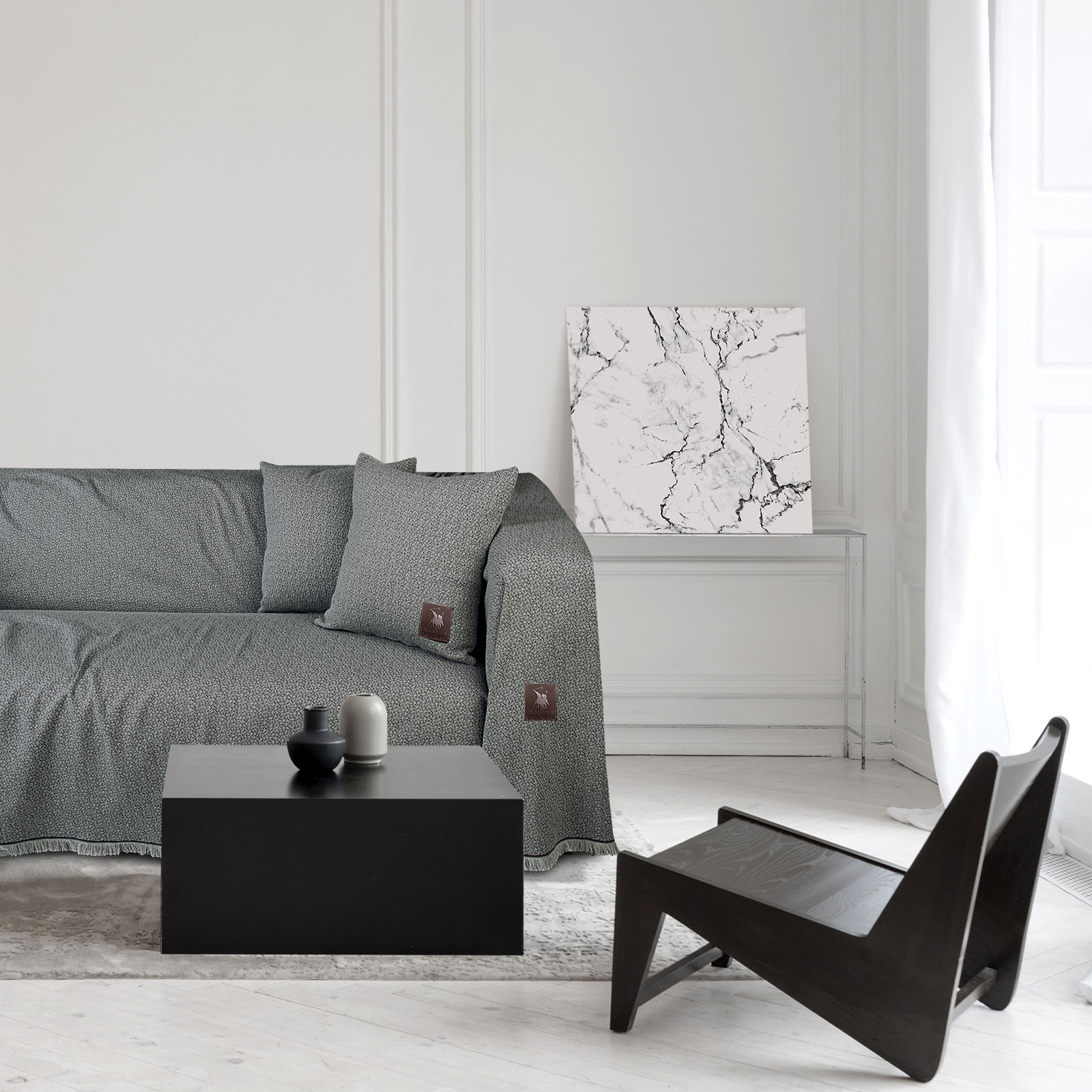 Ριχτάρι Polycotton Τριθέσιου 180x300εκ. Essential 2788 Greenwich Polo Club (Ύφασμα: 80% Cotton - 20% Polyester, Χρώμα: Γκρι) - Greenwich Polo Club - 206183002788