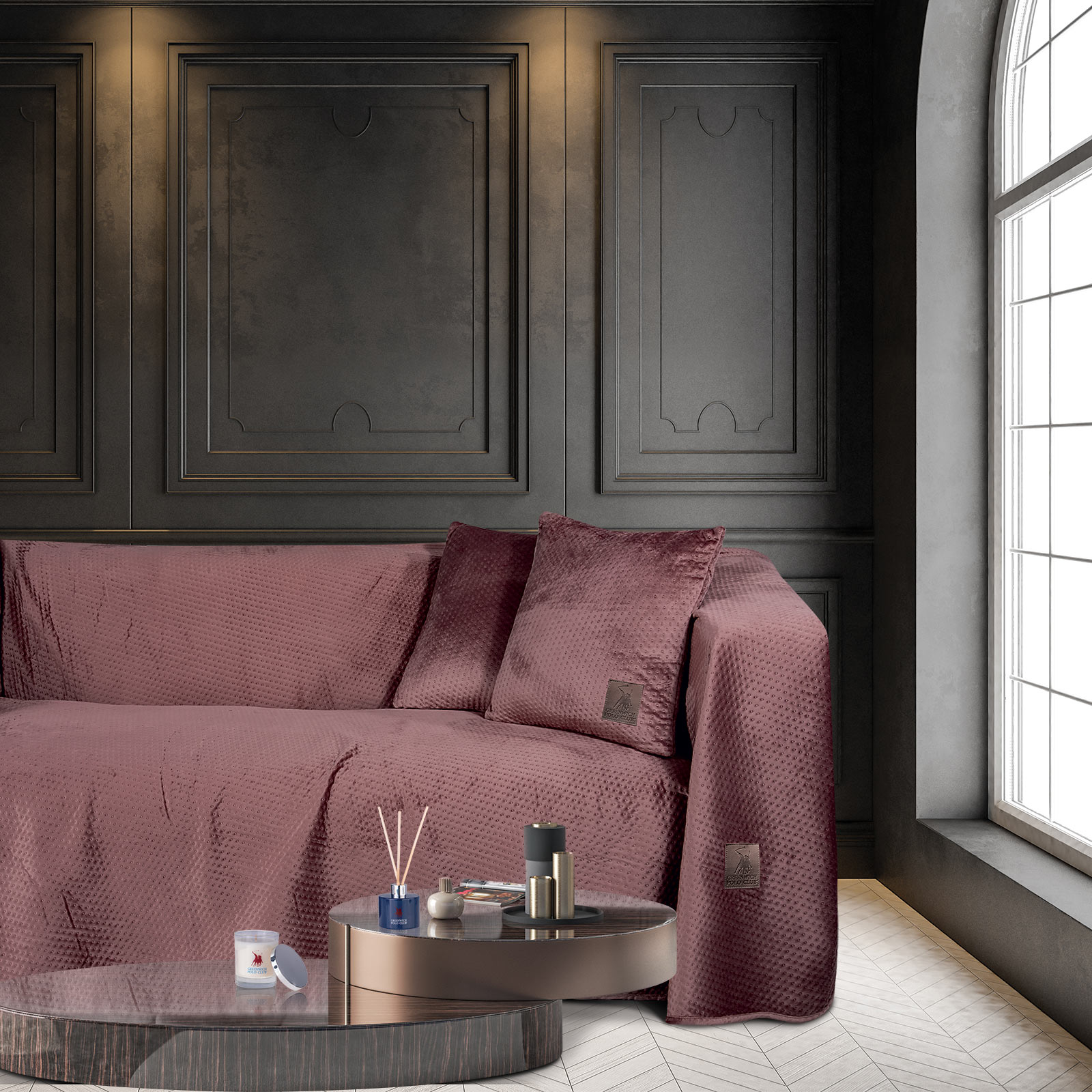 Ριχτάρι Micro Velvet-Fleece Τριθέσιου 180x300εκ. Premium 2797 Greenwich Polo Club (Χρώμα: Nude, Ύφασμα: Micro Velvet - Fleece) - Greenwich Polo Club - 206183002797