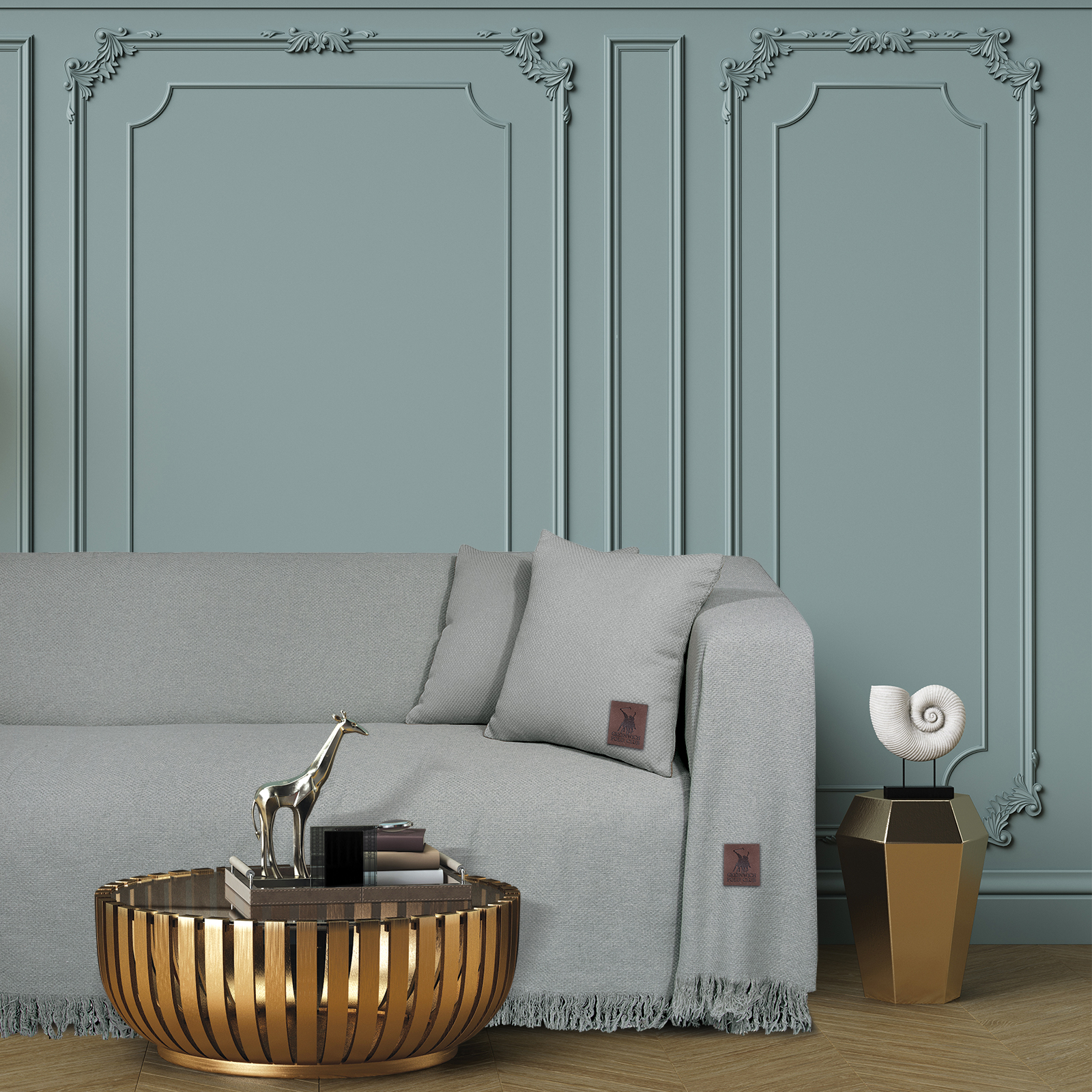 Ριχτάρι Polycotton Τριθέσιου 180x300εκ. Essential 3913 Γκρι Greenwich Polo Club (Χρώμα: Γκρι, Ύφασμα: 90%Βαμβάκι-10%Polyester) - Greenwich Polo Club - 206183003913