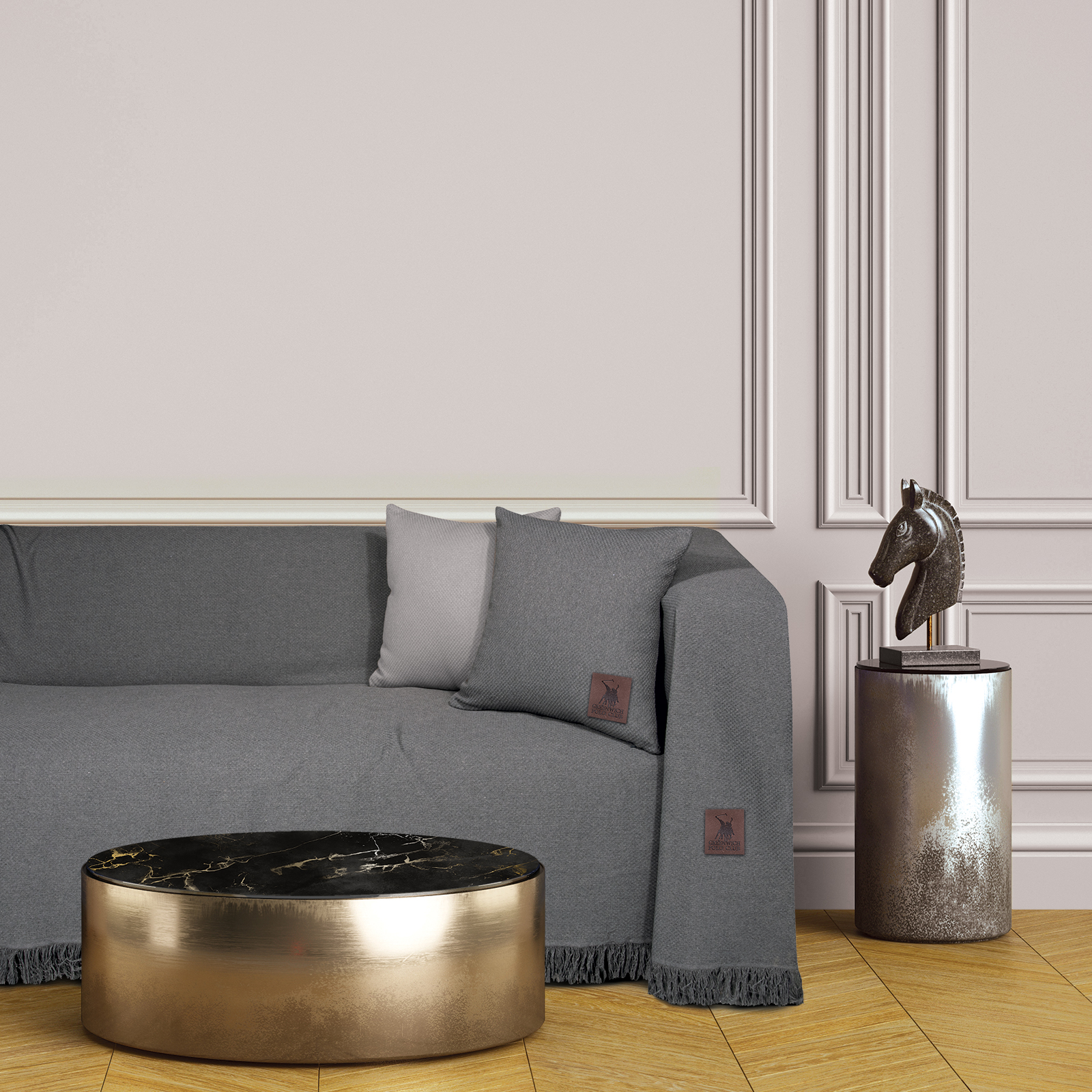 Greenwich Polo Club - ΣΗΜΑΝΤΙΚΟ: Σε περίπτωση διαφοράς τιμής από το κατάστημα ισχύει παντα και μόνο η τιμή του καταστήματος Ριχτάρι Polycotton Τριθέσιου 180x300εκ. Essential 3914