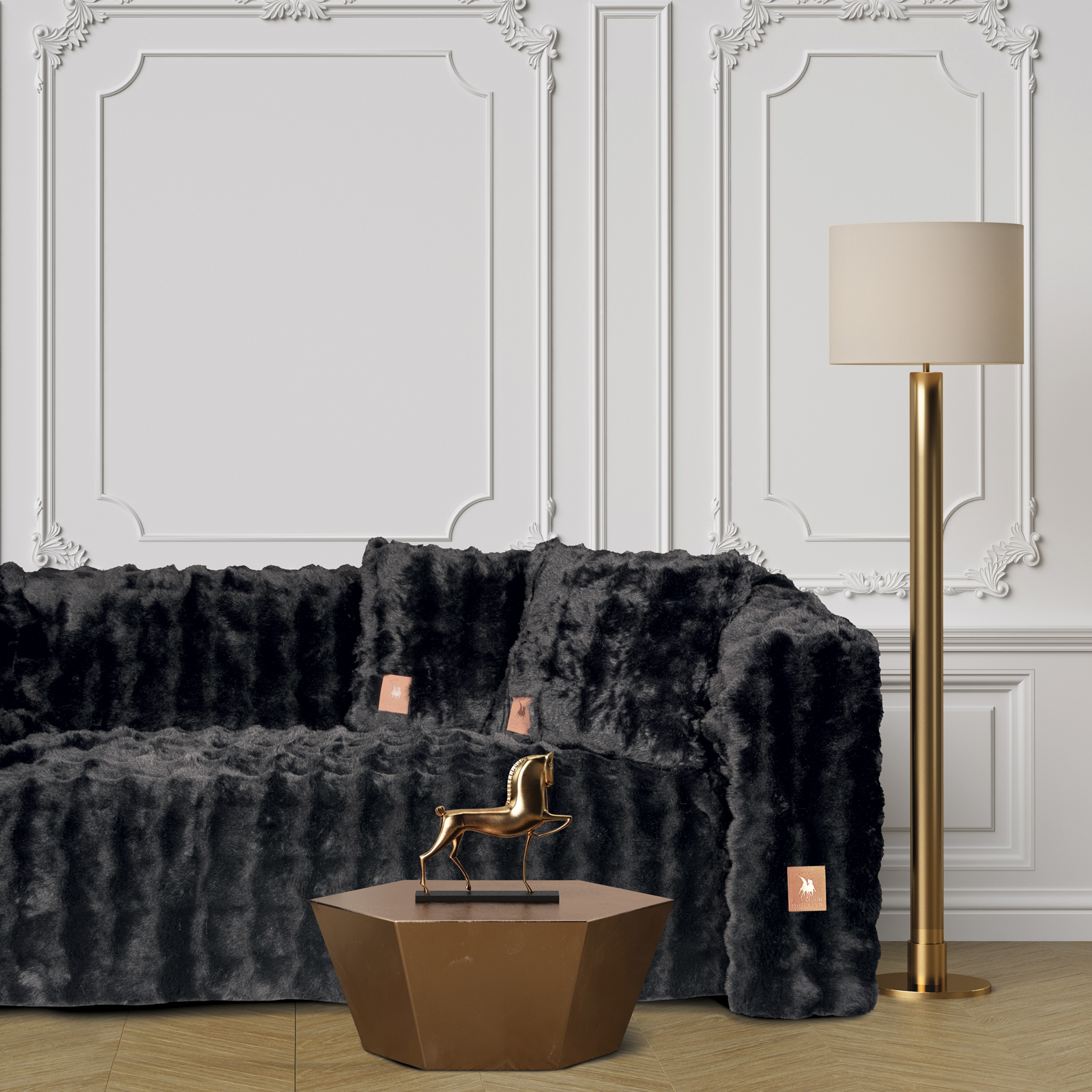 Ριχτάρι Γούνινο Faux Fur Τριθέσιος 180x300εκ. Premium 3