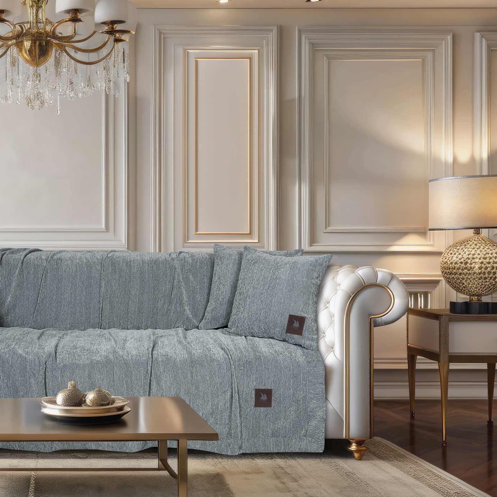 Ριχτάρι Chenille Τριθέσιου 180x300εκ. Essential 3947 Gr