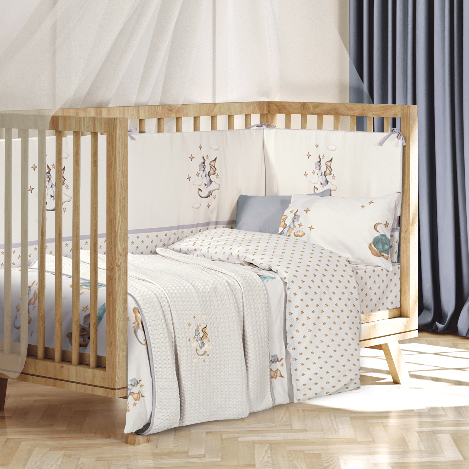 Greenwich Polo Club Κουβέρτα Πικέ Βαμβακερή Κούνιας 110x150εκ. Essential Baby 8840 Λευκή-Γκρι Greenwich Polo Club (Ύφασμα: Βαμβάκι 100%, Χρώμα: Λευκό, Μέγεθος: Κούνιας) - Greenwich Polo Club - 220110158840