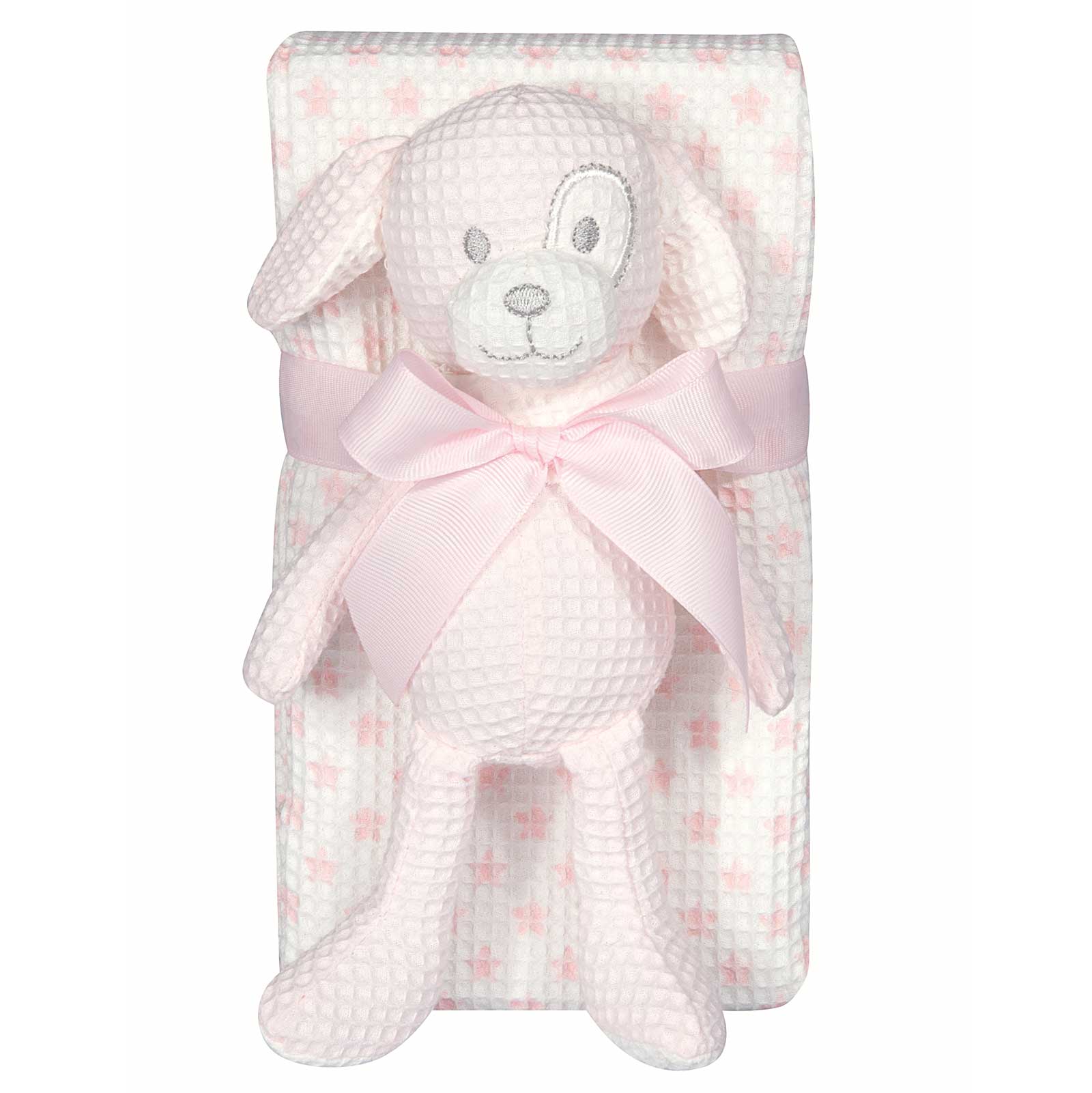 Κουβέρτα Πικέ Βαμβακερή Με Παιχνίδι Αγκαλιάς-Λίκνου 75x