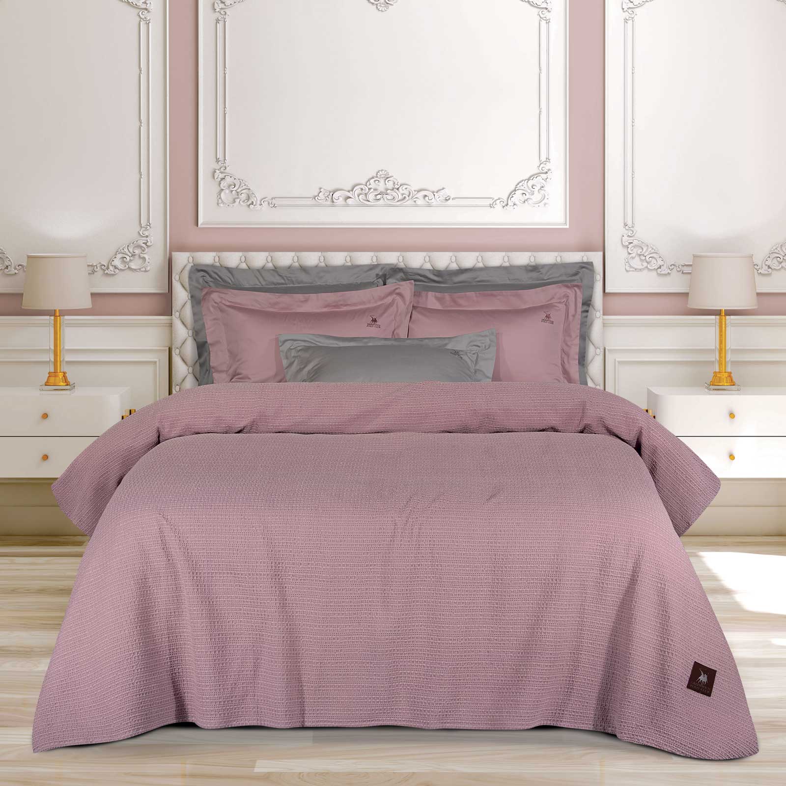 Κουβέρτα Πικέ Βαμβακερή King 240x260εκ. Essential 4458 Nude Greenwich Polo Club (Ύφασμα: Βαμβάκι 100%, Χρώμα: Nude, Μέγεθος: King Size) - Greenwich Polo Club - 220577304458