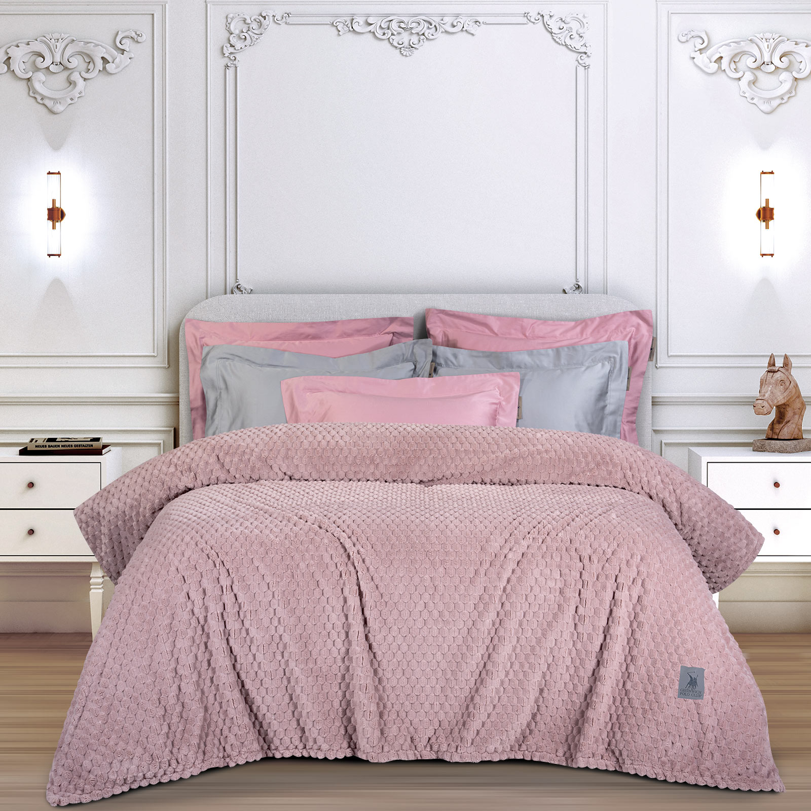 Greenwich Polo Club Κουβέρτα Fleece Μονή 160x220εκ. Essential 3474 Nude Greenwich Polo Club (Ύφασμα: Polyester, Χρώμα: Nude, Μέγεθος: Μονά) - Greenwich Polo Club - 220588103474