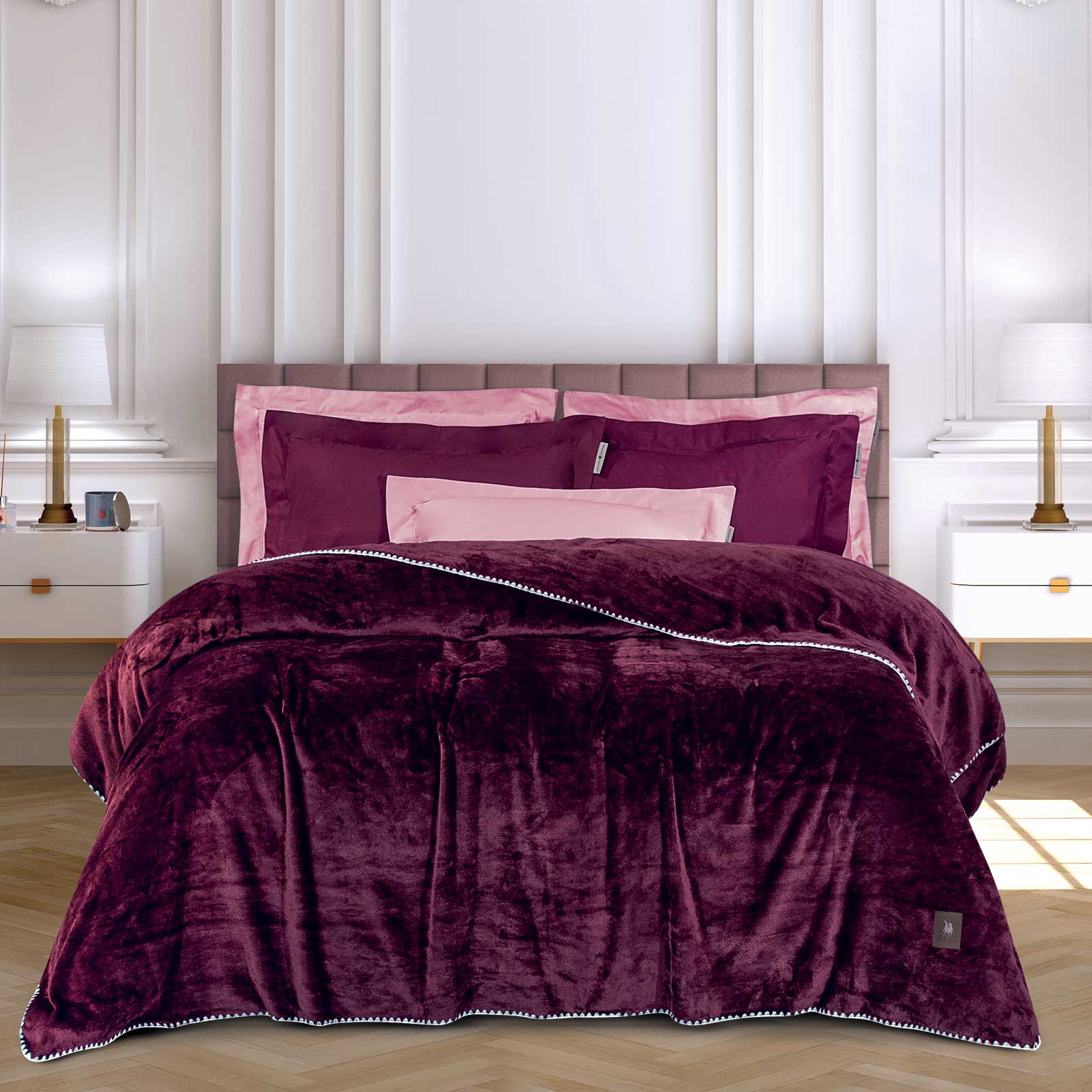 Κουβέρτα Fleece Μονή 170x240εκ. Essential 4440 Bordeaux